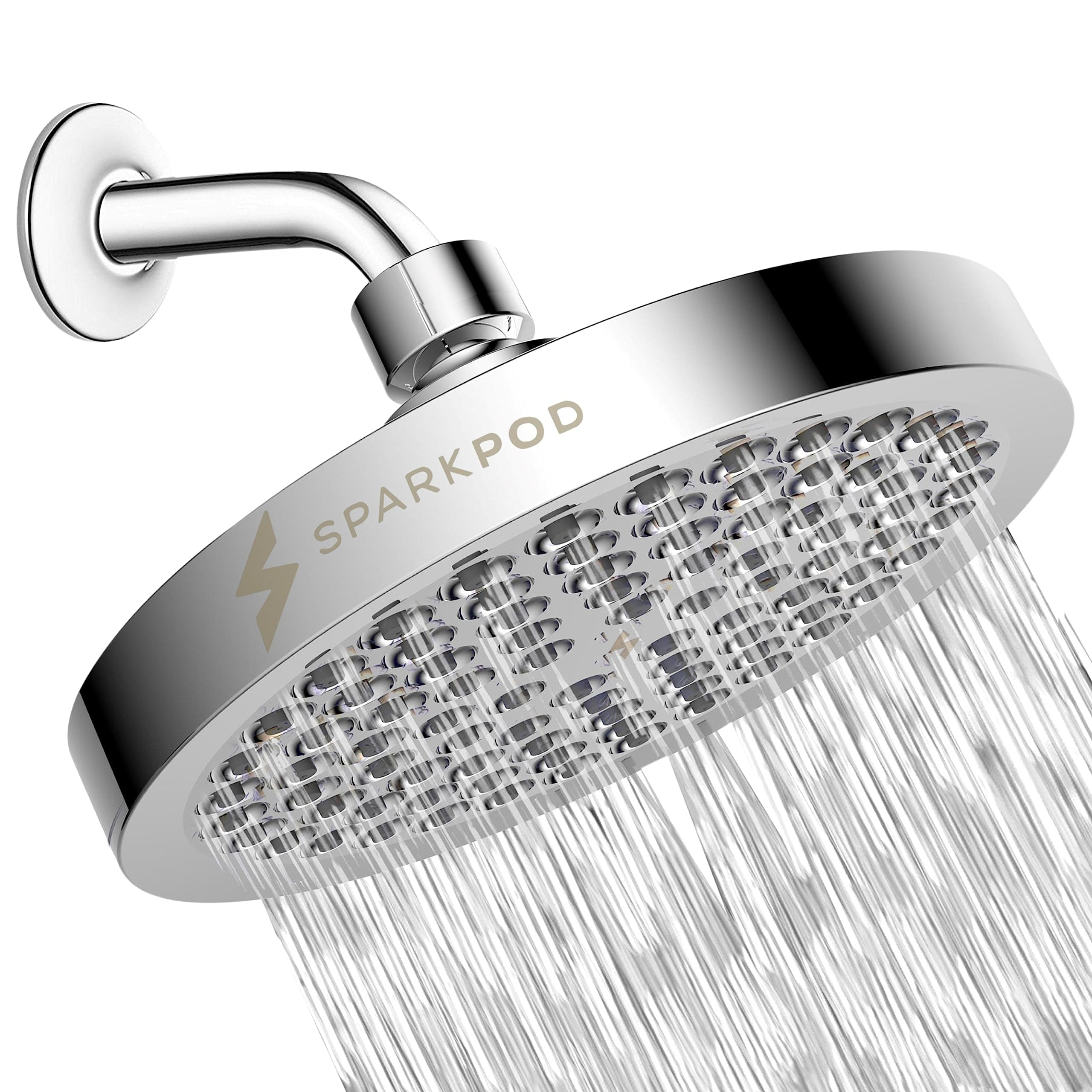SparkPod High Pressure Rain Shower Head (Modern) Chrome