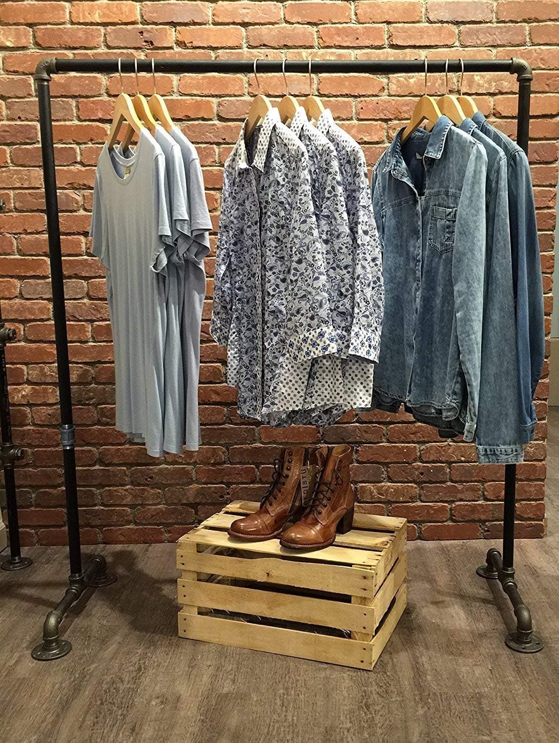 Industrial Pipe Clothing Rack | 36 inch | by William Robert's Vintage