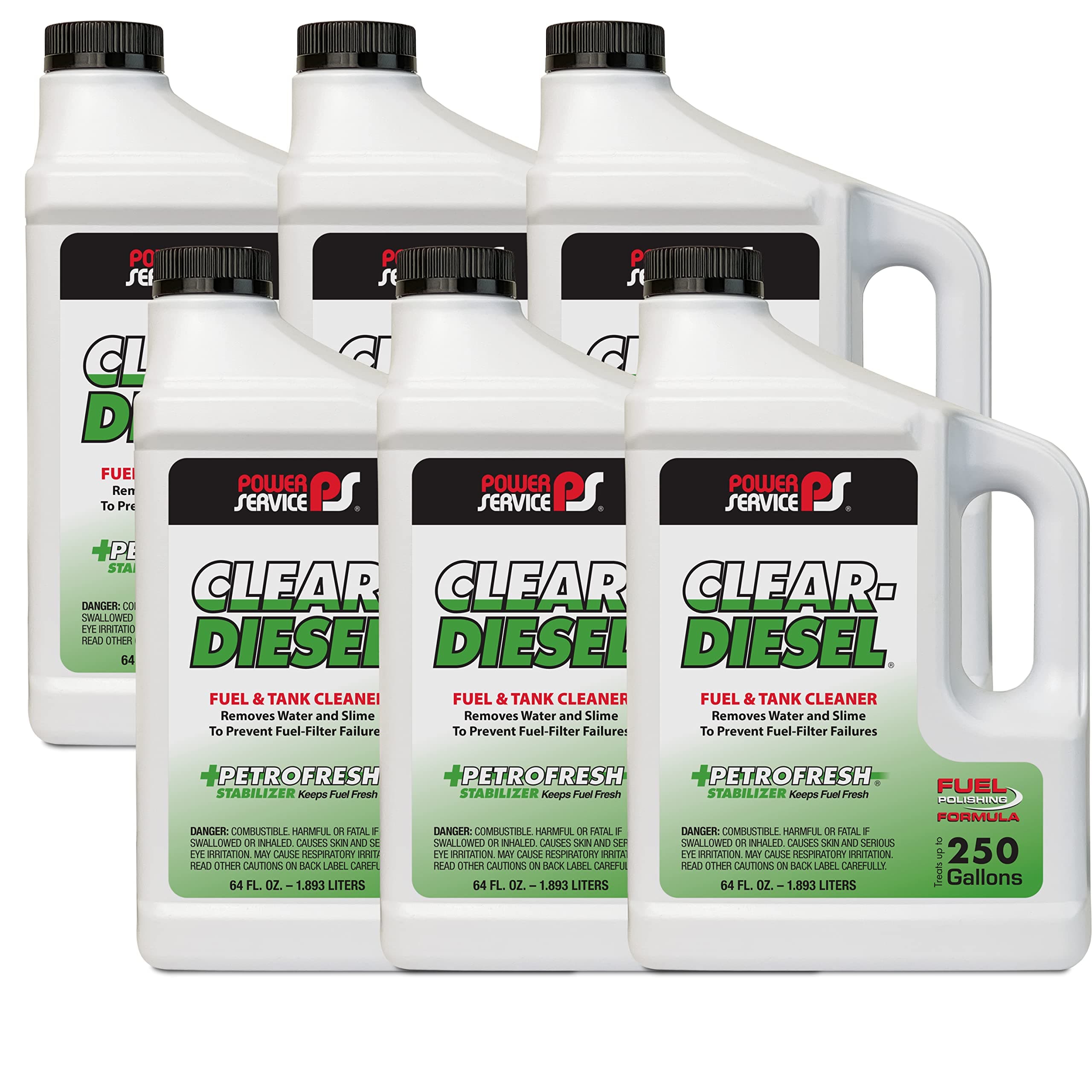 Clear-Diesel Fuel & Tank Cleaner - 64 Ounce (Pack of 6)