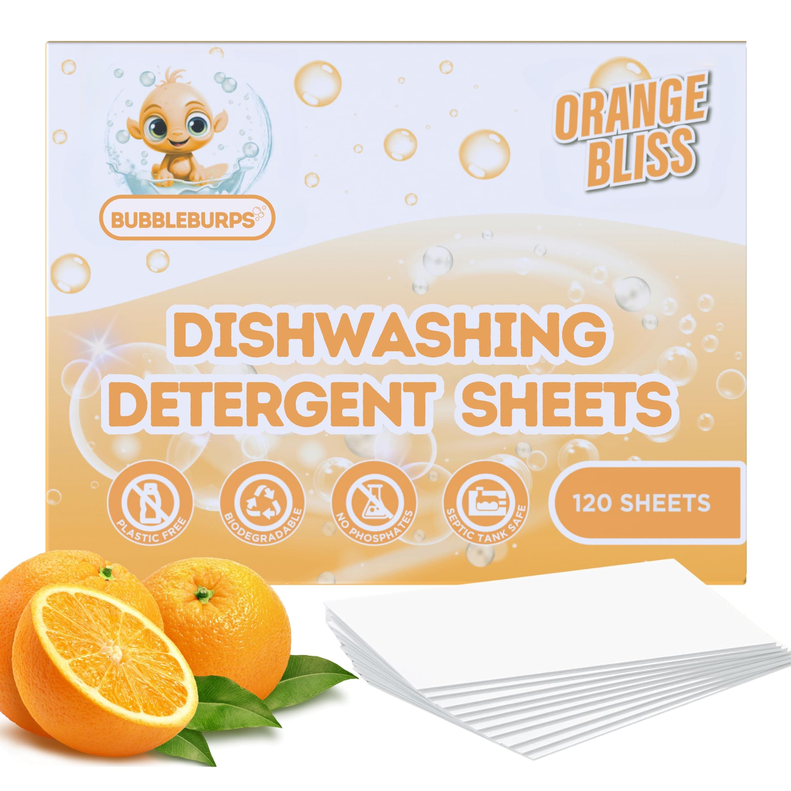Non Toxic Dishwasher Detergent Sheets, 120 Washes, Natural Dishwasher Detergent Liquid, No Plastic or Phosphate Septic & Gray Water Safe, Organic, No Mess, Use in Dishwasher or Sink