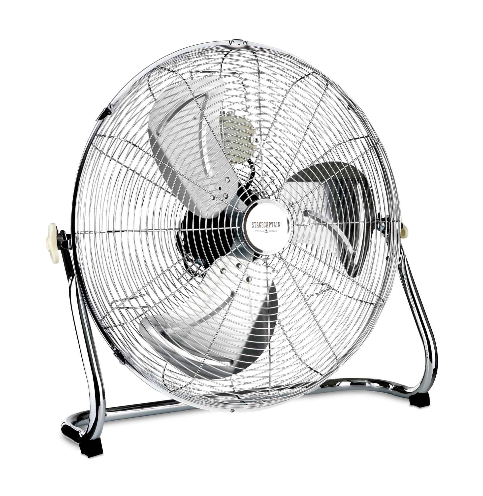 Stagecaptain FV-200 PolarPower 20 Inch Floor Fan (20 Inches (51 cm), 3 Levels, 130 Watt Output) Chrome-Plated Metal Design