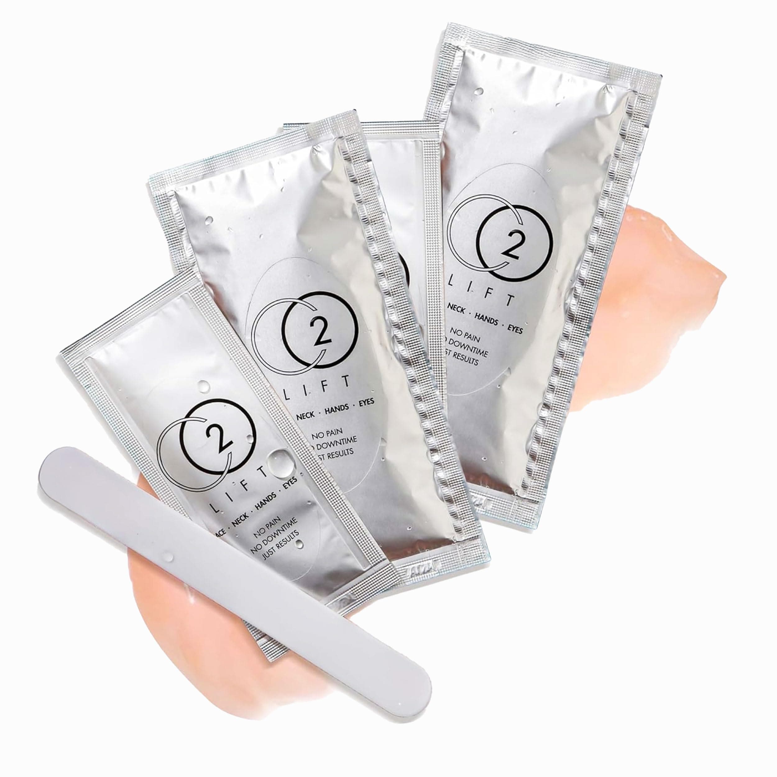 CO2Lift Carboxy Gel Treatment Facial Mask for Radiant Youthful Skin, Advanced Skincare for Puffy Eyes, Dark Circles, Fine Lines and Wrinkles - 2 Packs