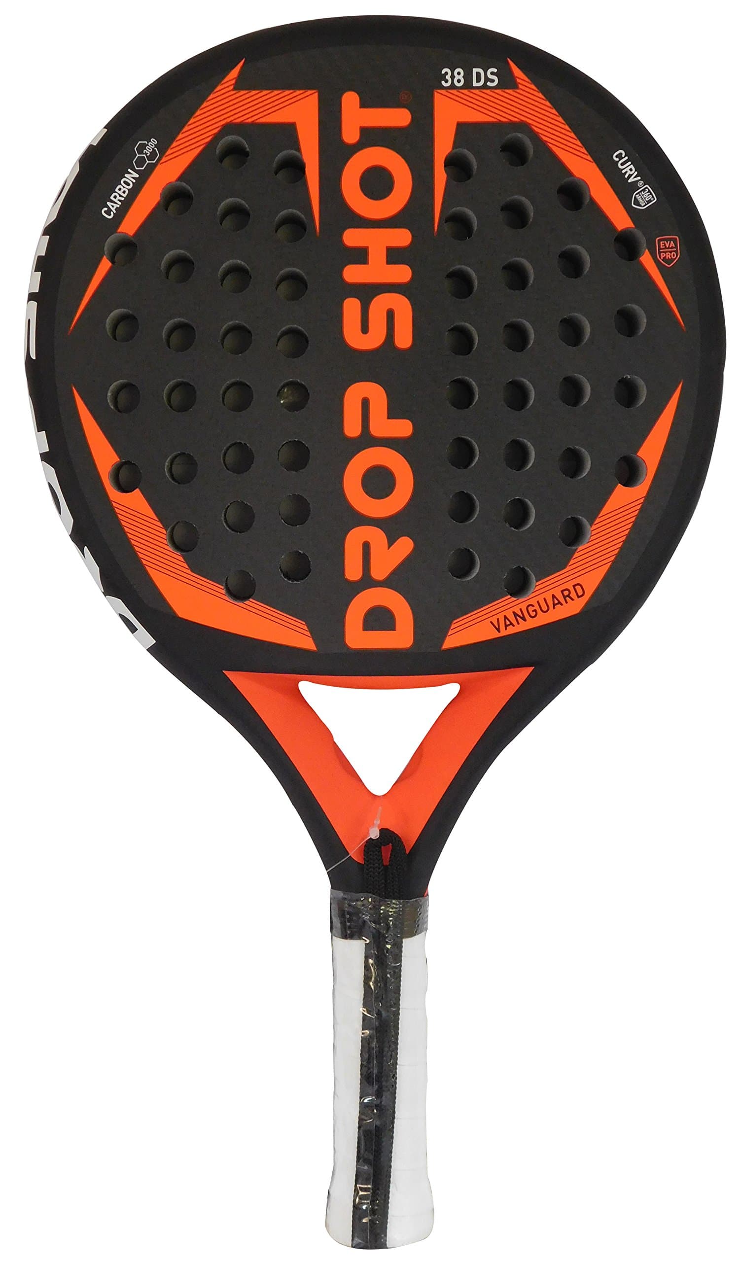 DROP SHOT Vanguard Padel Tennis Racquet, Unisex Adult, Black, 360 – 385 gr