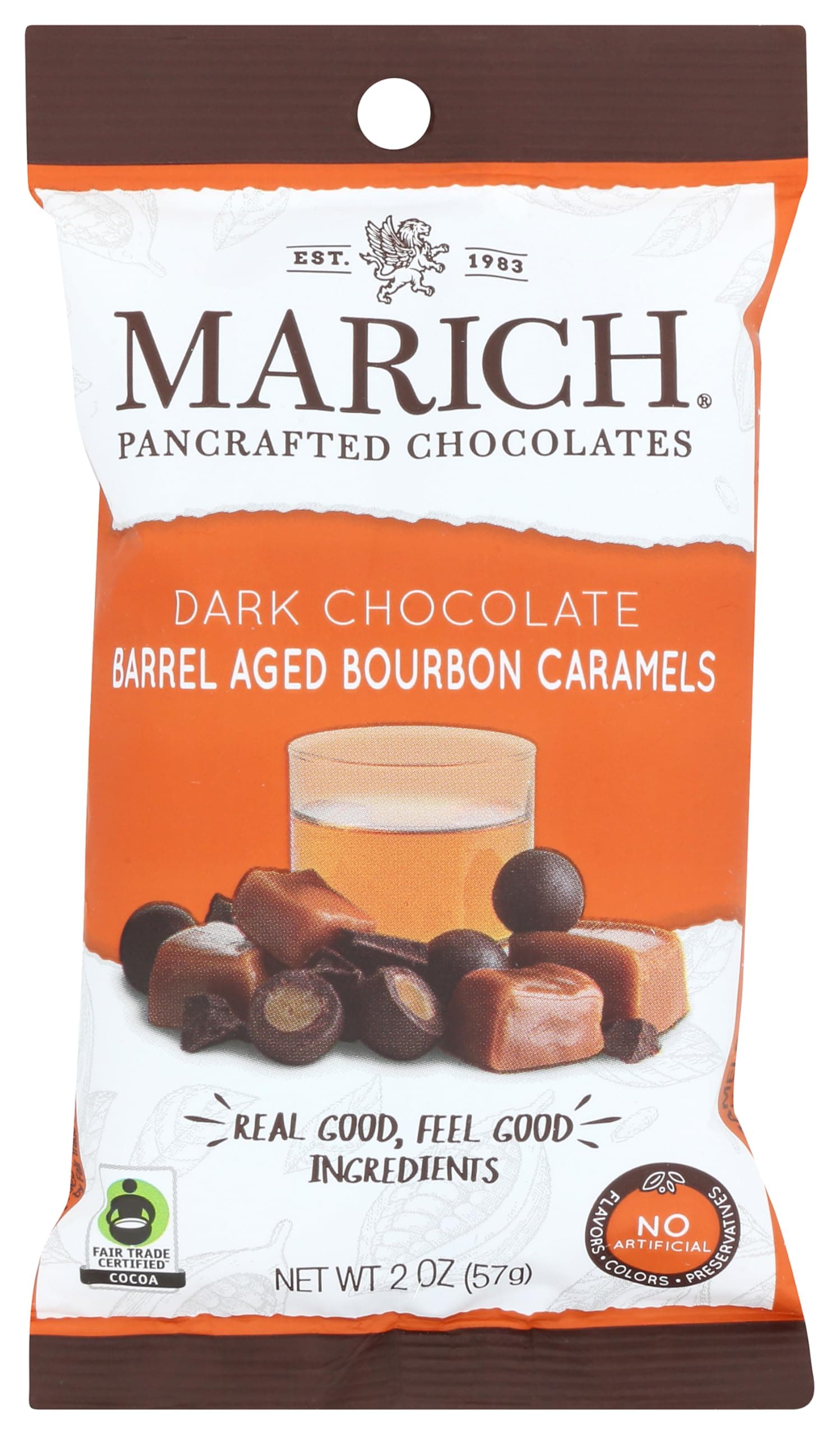 Marich Dark Chocolate Barrel Aged Bourbon Caramels