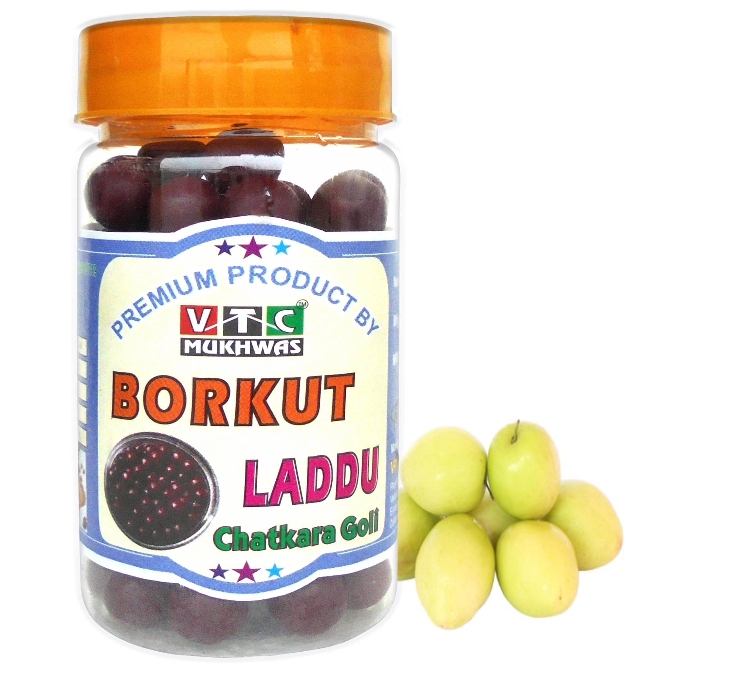 VTC MUKHWAS Tasty Borkut Laddu Beri Ke Ber, Real Taste of BOR Borkut Churan Candy 150 g