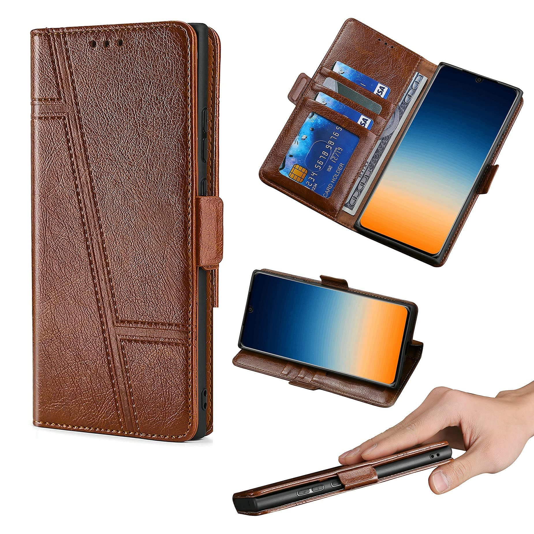 GKLTCK Flip Case For Uimi U6 Case phone Stand Cover [brown]