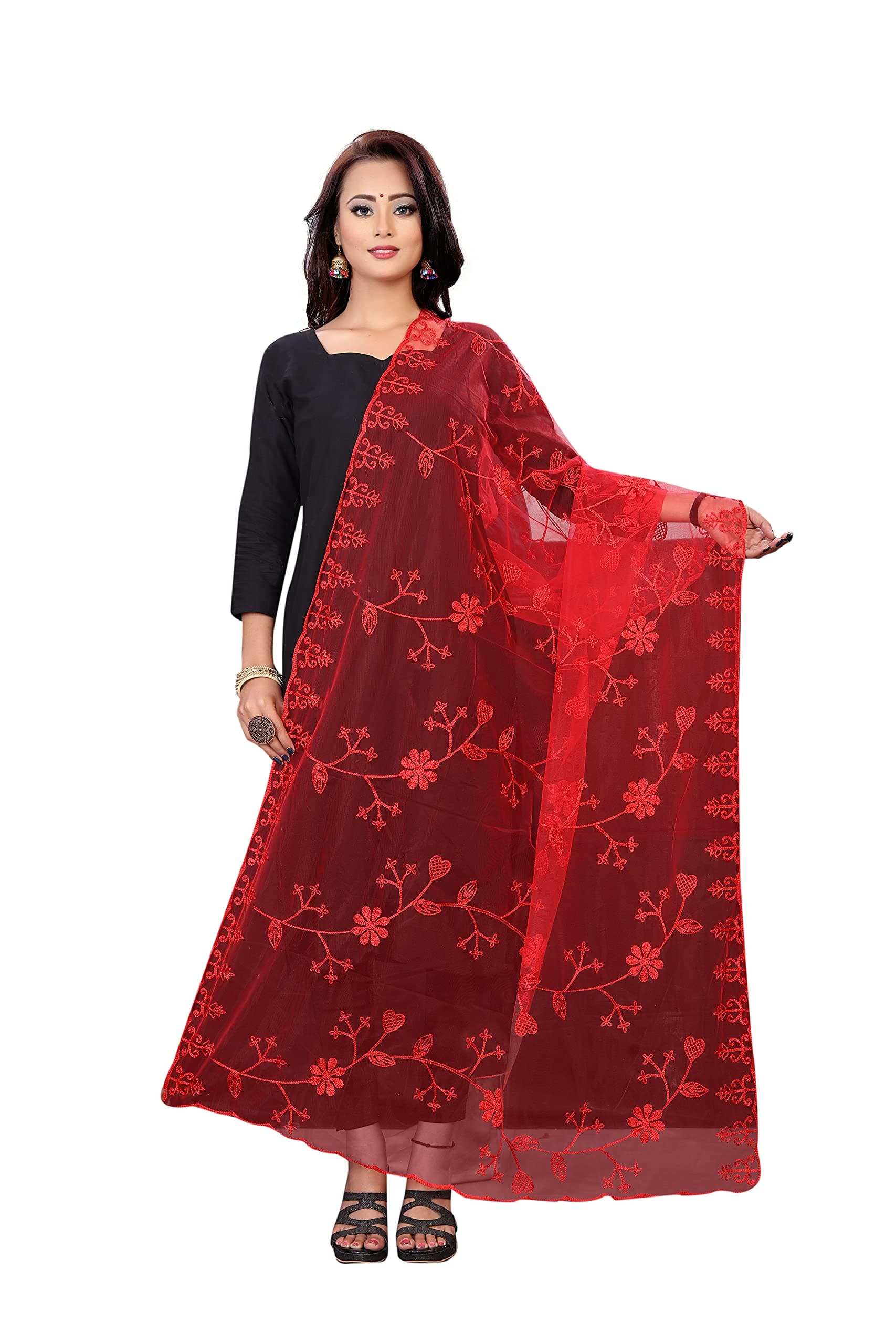 AKSHAR LLCWomen's Net Scarf Shawls & Wraps for Evening Dress, Wedding & Special Occasion, Beach & Bikini Swimsuit Cover-Up