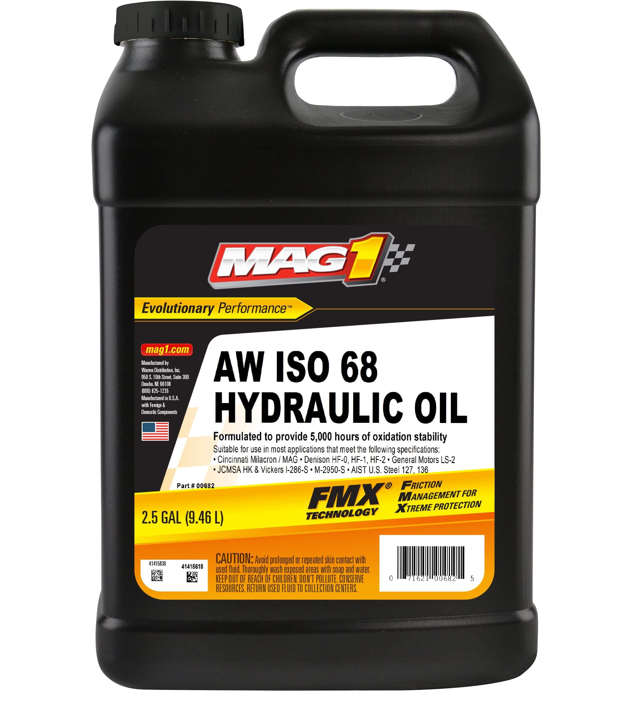Mag1 00682 AW ISO 68 Hydraulic Oil - 2.5 Gallons