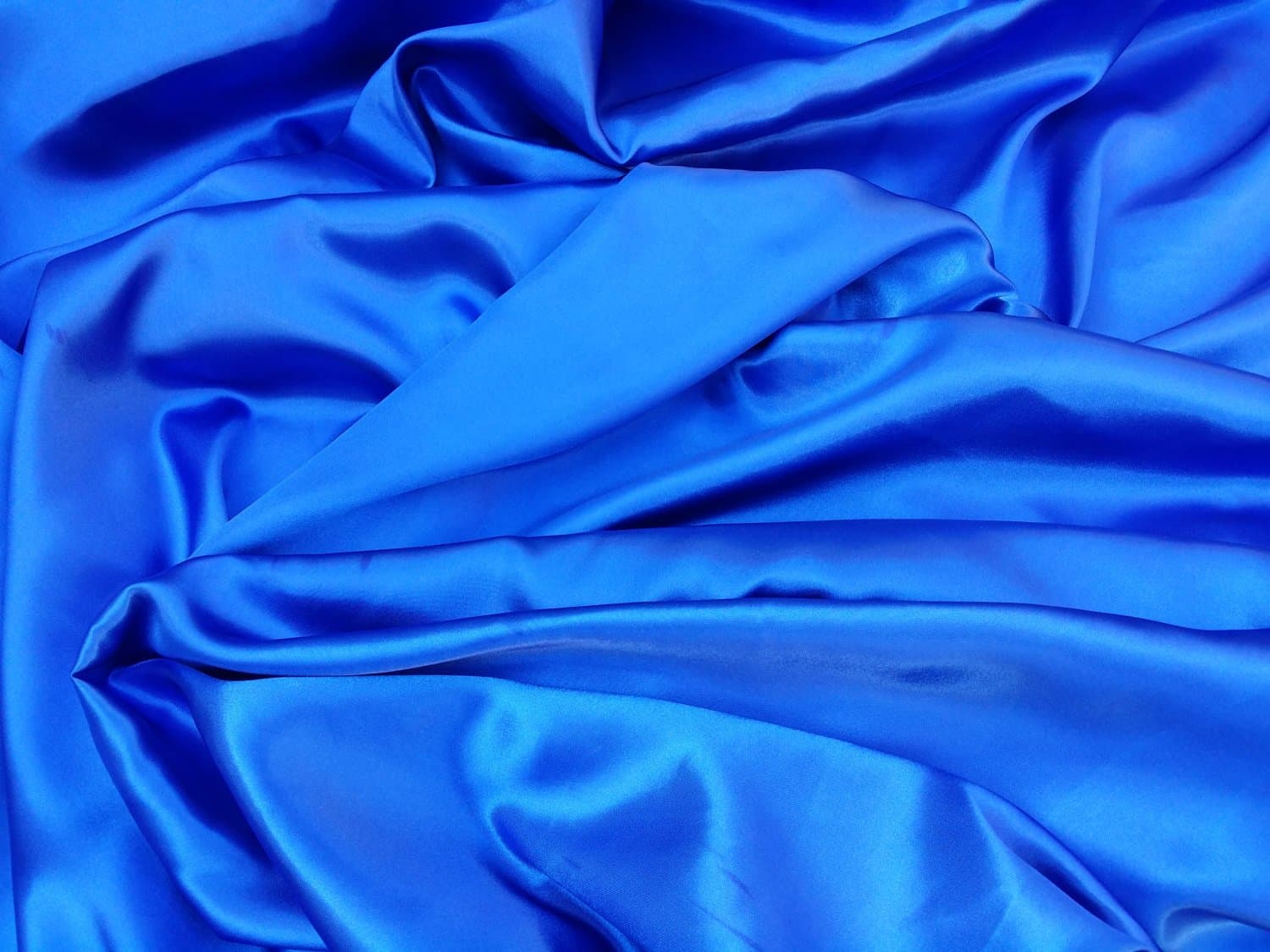 60" wide Liquid Satin Dress Fabric Royal Blue - per metre