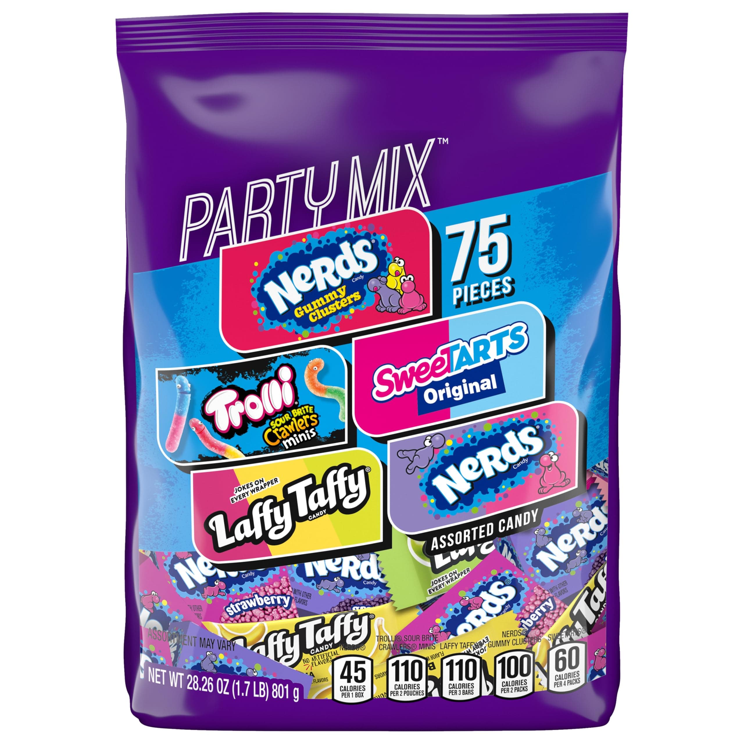 SweeTARTS Assorted Party Mix Individually Wrapped Assorted Sweets 810ml (Pack of 75)