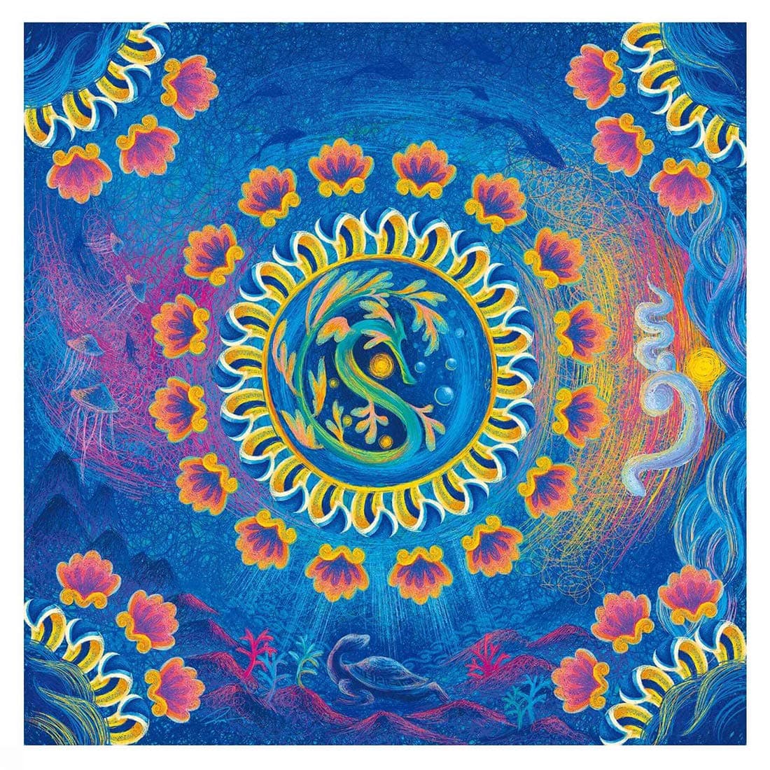 Bgraamiens Puzzle- Ocean Legend-Dragon in The Sea-1000 Pieces Jigsaw Puzzle Rich Color Challenge 1000 PCS Square Jigsaw Puzzles