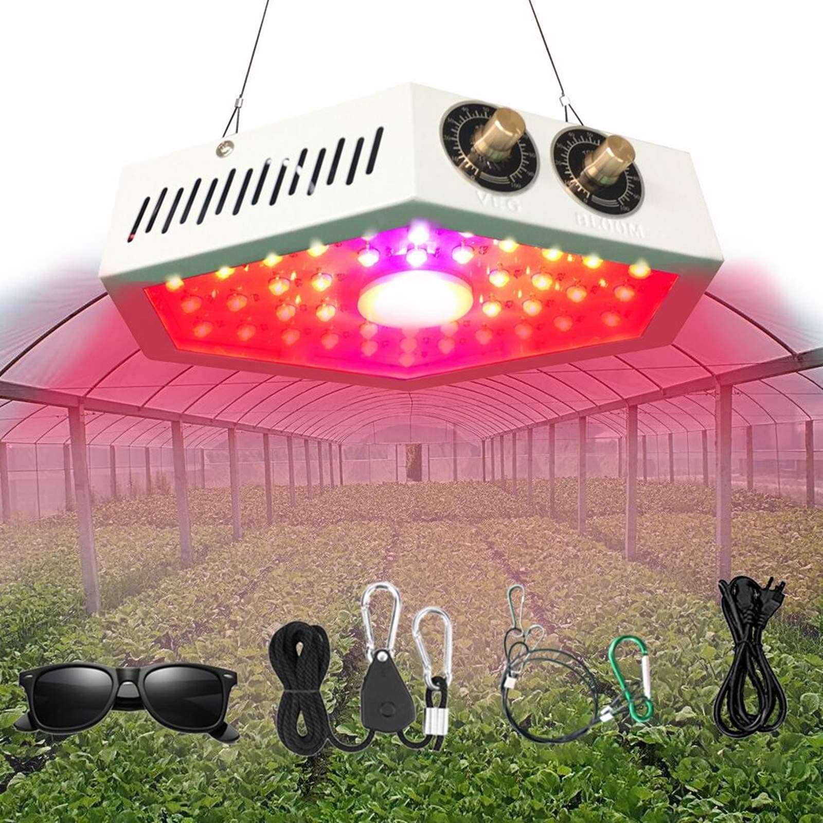 1000W LED Grow Light for Indoor Plants COB Growing Lamp Red Blue White Panel for Greenhouse Seedling Veg and Flower