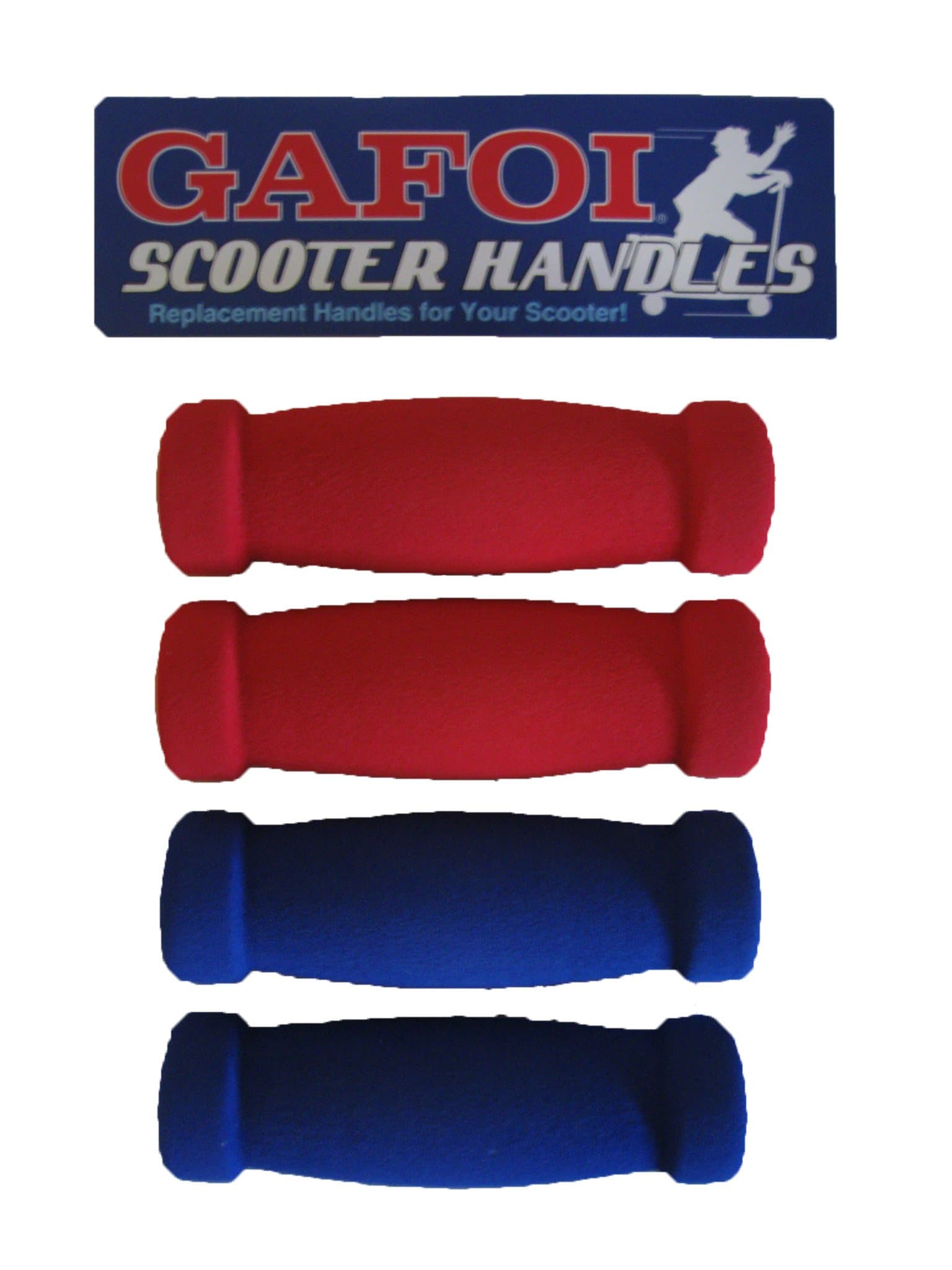 New Replacement Scooter Handle Grips for Razor Scooters - (Multi-Pack) (Red/Blue/Black)