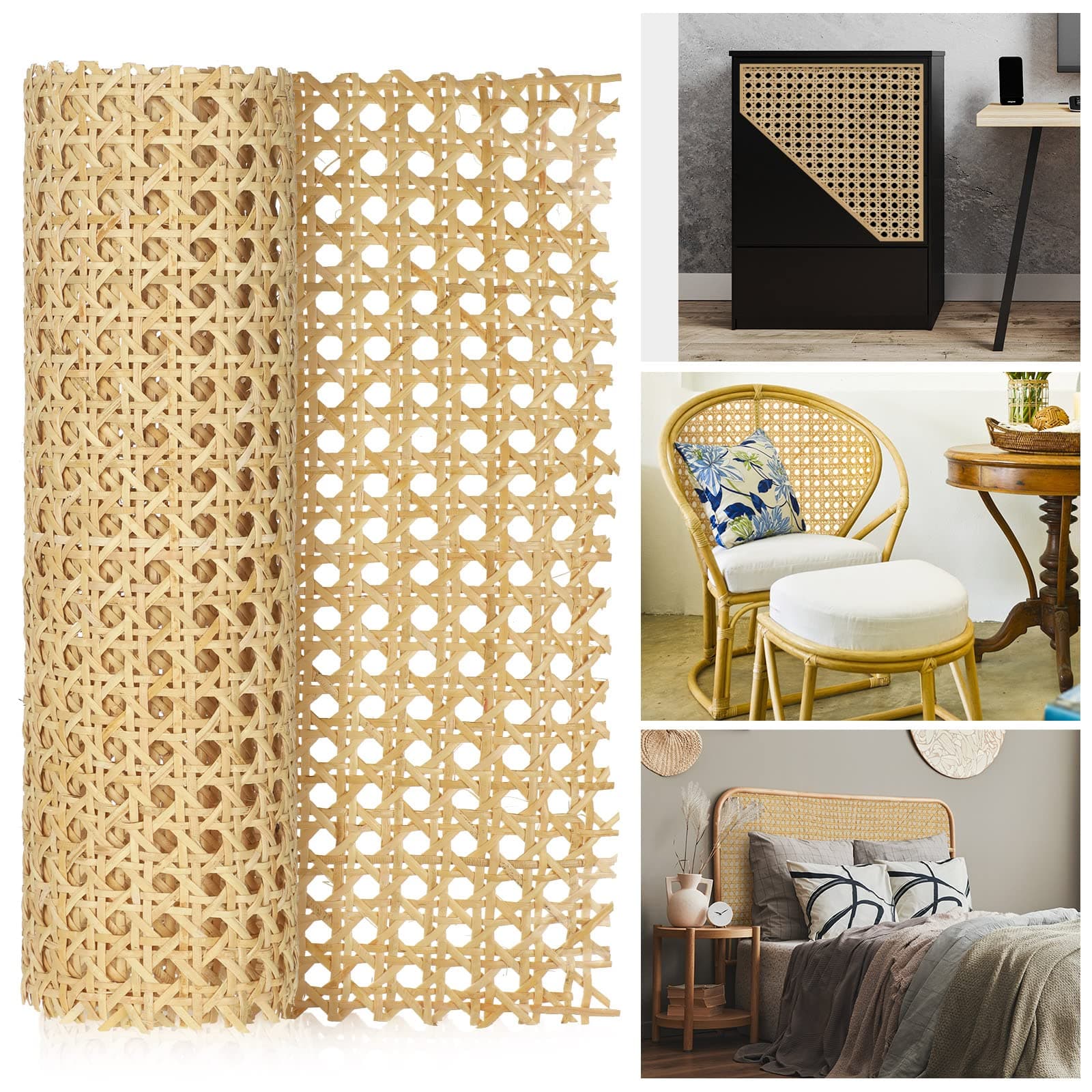 18'' Width Rattan Cane Webbing Roll