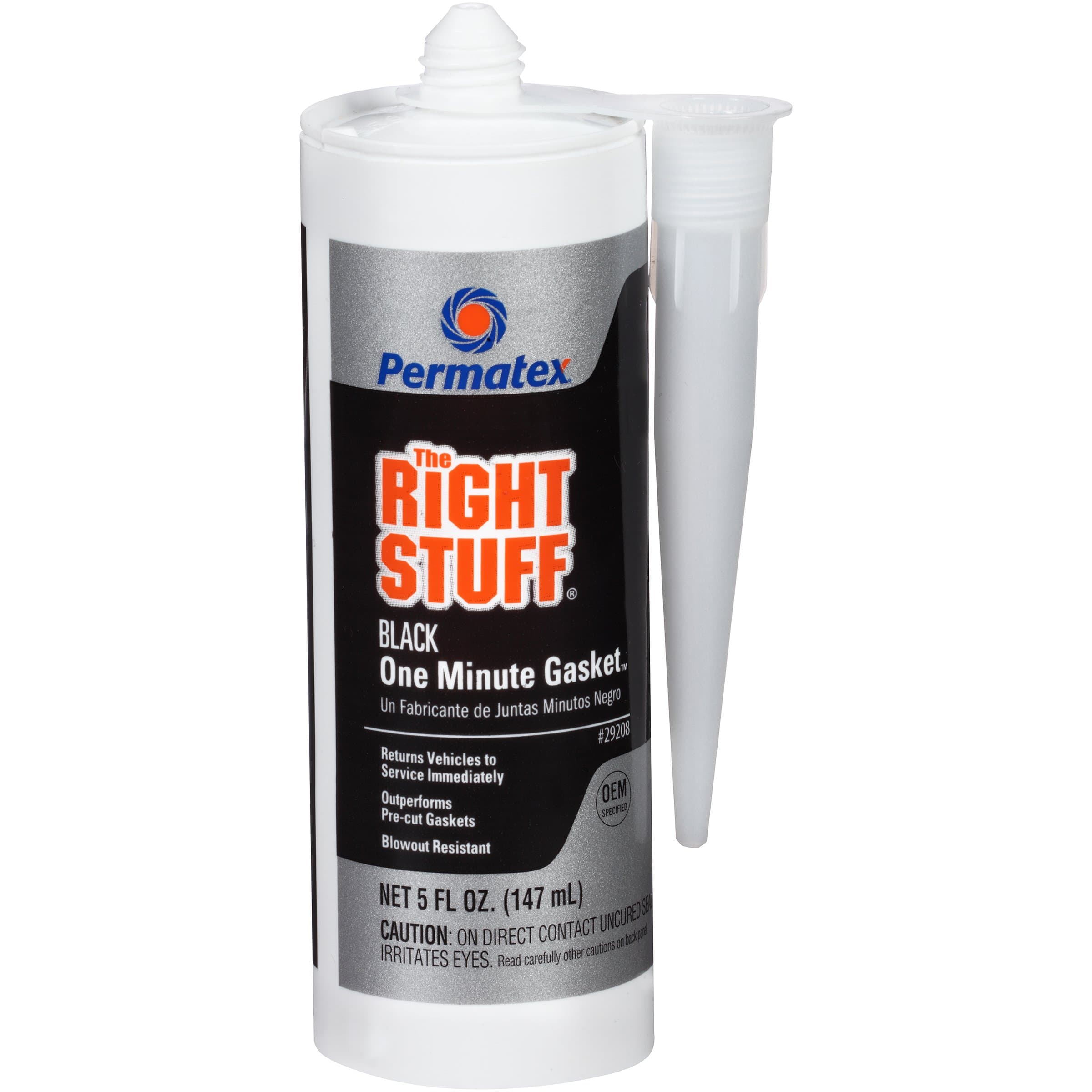 29208 The Right Stuff 1 Minute Black Gasket Maker, 5 oz.
