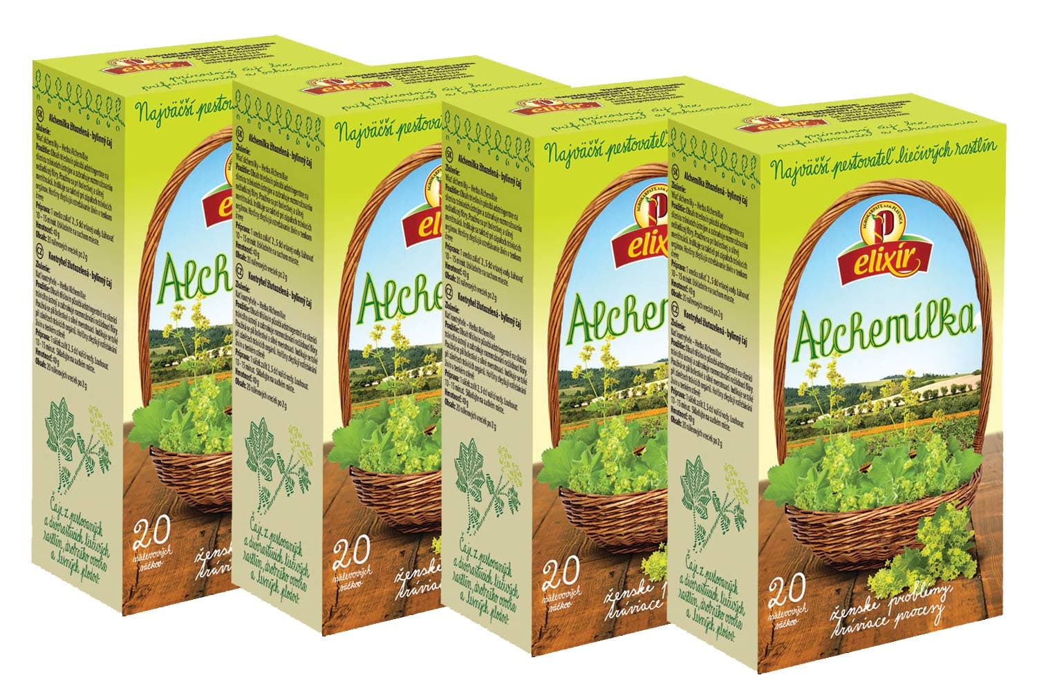 Lady’s Mantle Tea for Women - Alchemilla Vulgaris (4 Pack, 80 Tea Bags 160g)