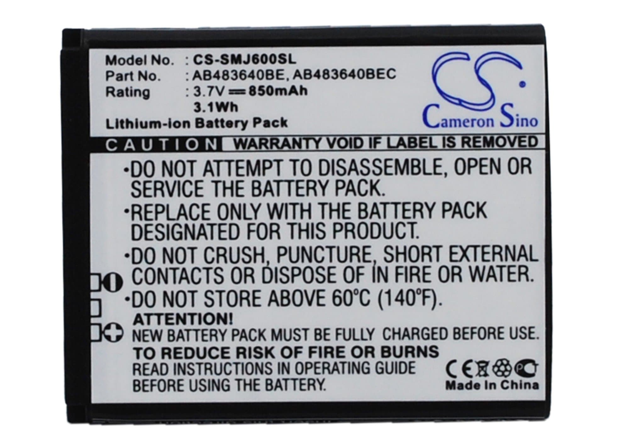 UK BatteryBattery for Samsung SGH-F110 miCoach, 3.7V, 850mAh, Li-ion