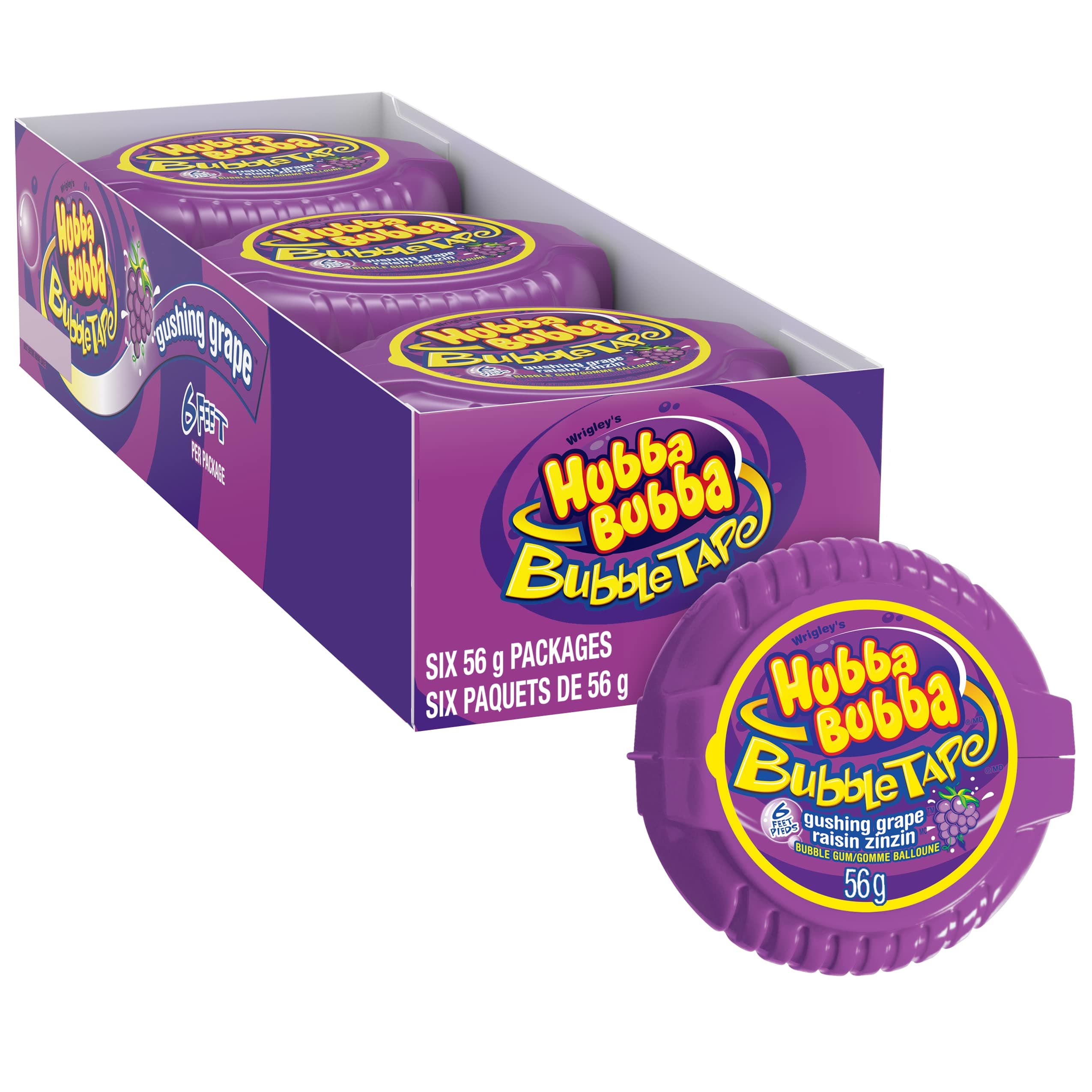 Bubble Tape, Gushing Grape, 1.97 Ounce (Pack of 12)