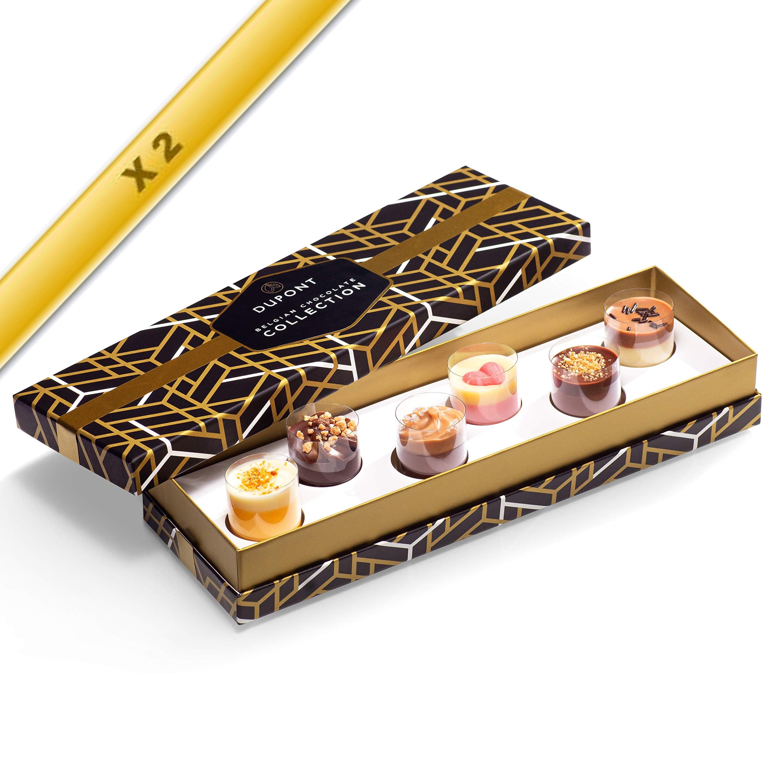 Belgian Chocolates Box - Traditional Assortment of Dark Chocolate, Truffles and Creamy pralines. Dupont chocolatier - Perfect Christmas Gift, Chocolates Hamper, Birthday Gift