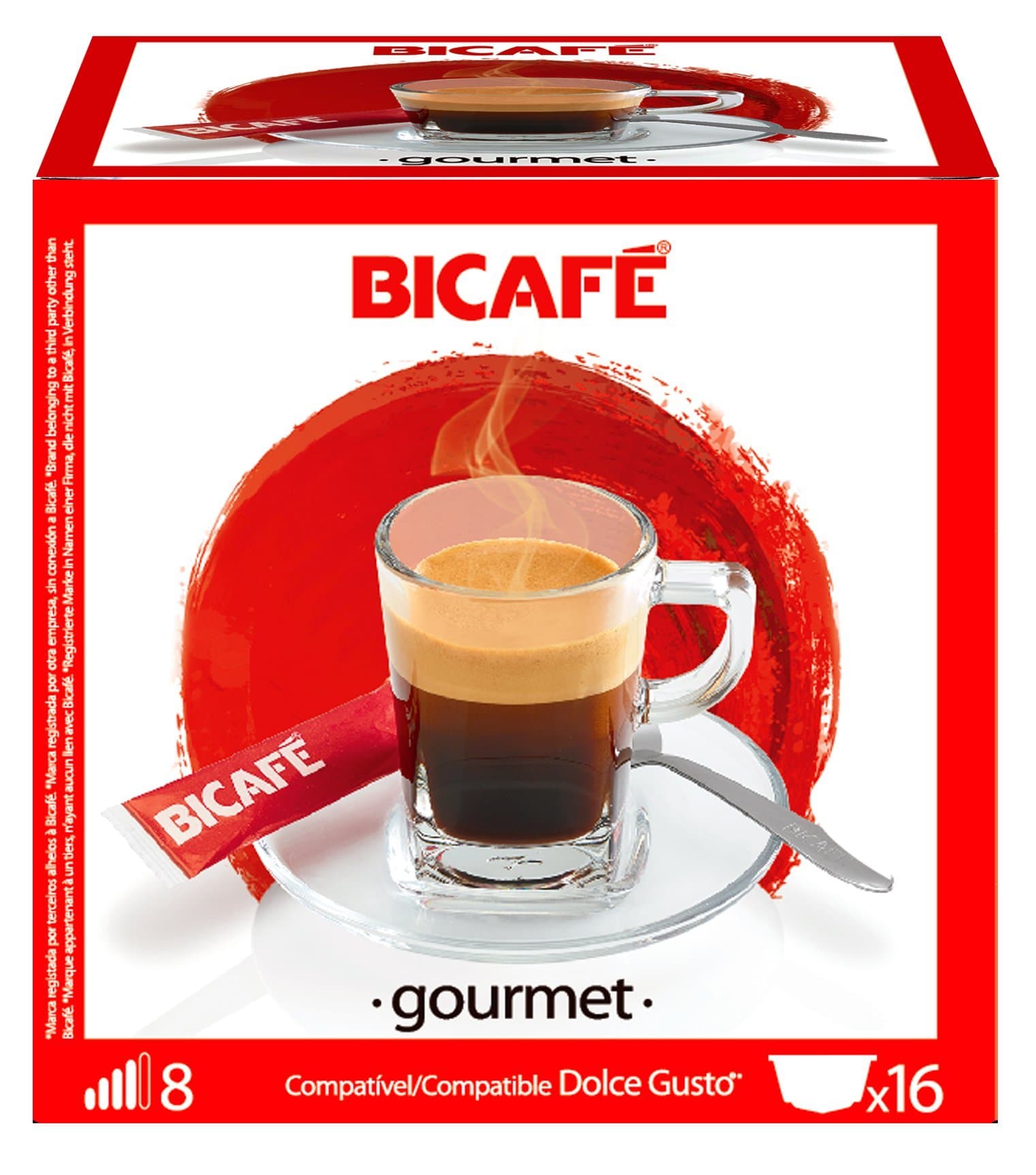 96 (6x16 Capsule Packs) BiCafe ® Gourmet Coffee Capsules Compatible with Dolce Gusto® Machines