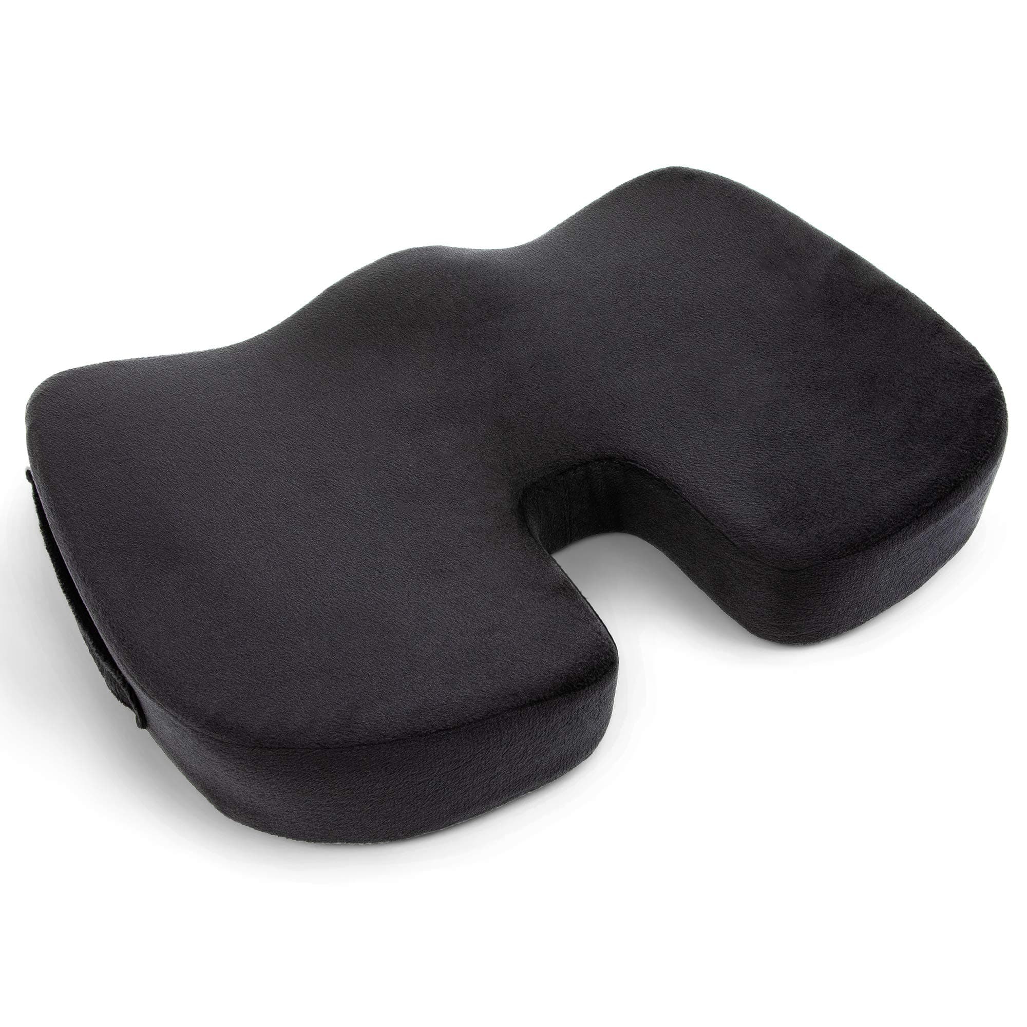 Products Innova Orthopedic Seat Cushion, Memory Foam, with Plush Removable Cover - U-Shaped Butt Pillow Pad for Coccyx, Tailbone, Sciatica - Comfortable Chair Cushions for Office, Car - Non-Slip