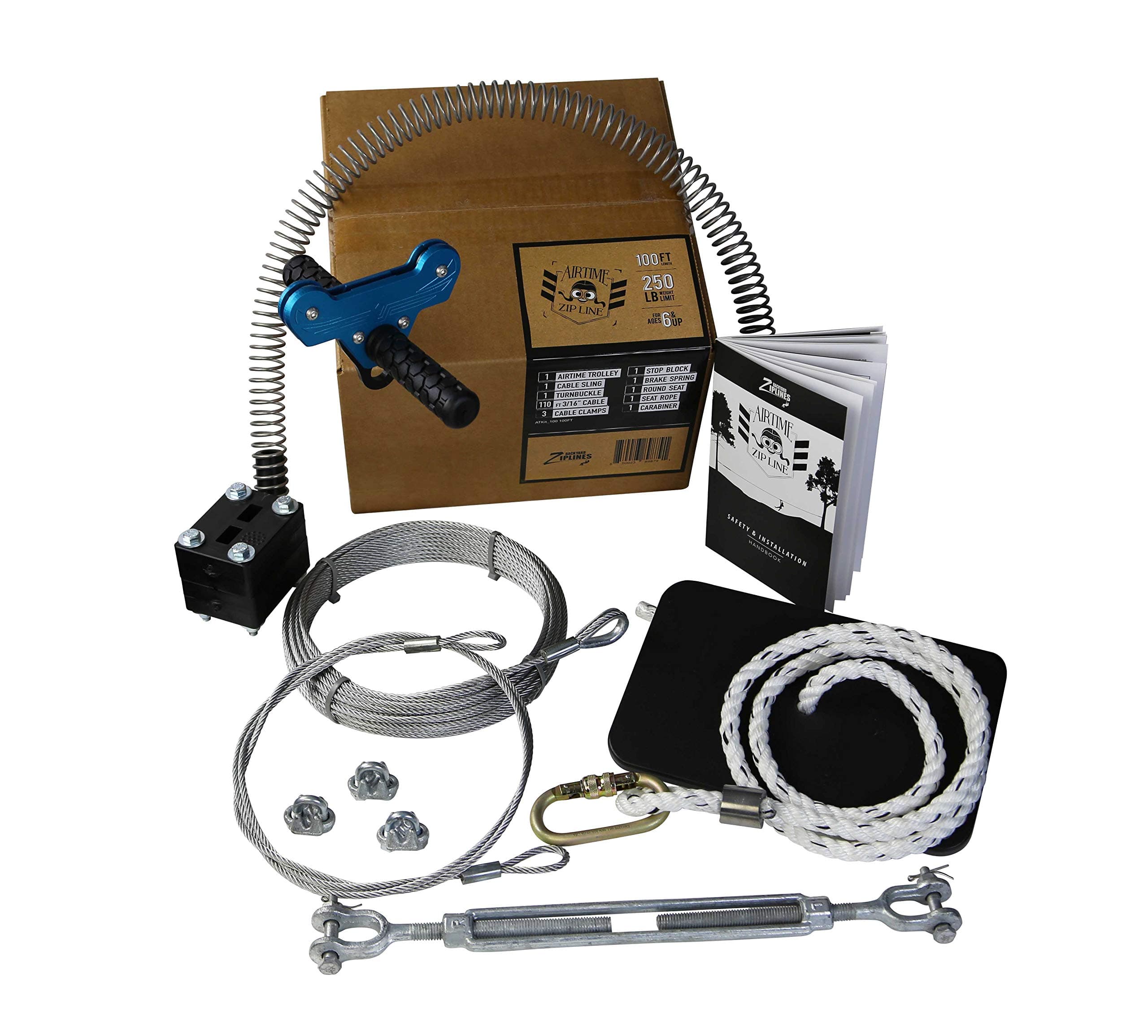 Backyard Ziplines 100 FT Airtime Zip Line Kit