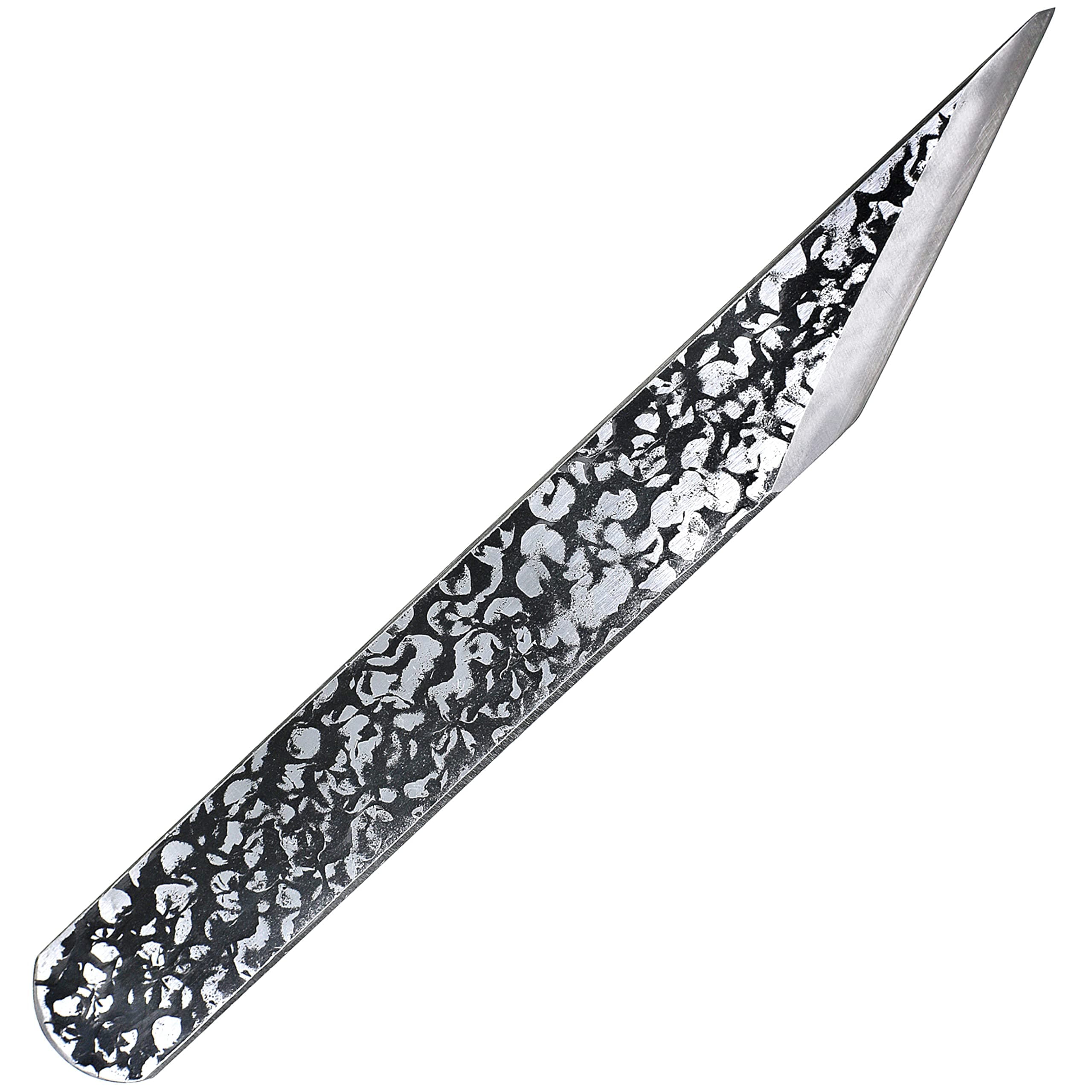 Kiridashi Knife Right Hand 24mm, Hand Forged Japanese Carbon Steel Blade with Hammered Pattern, Made in Japan