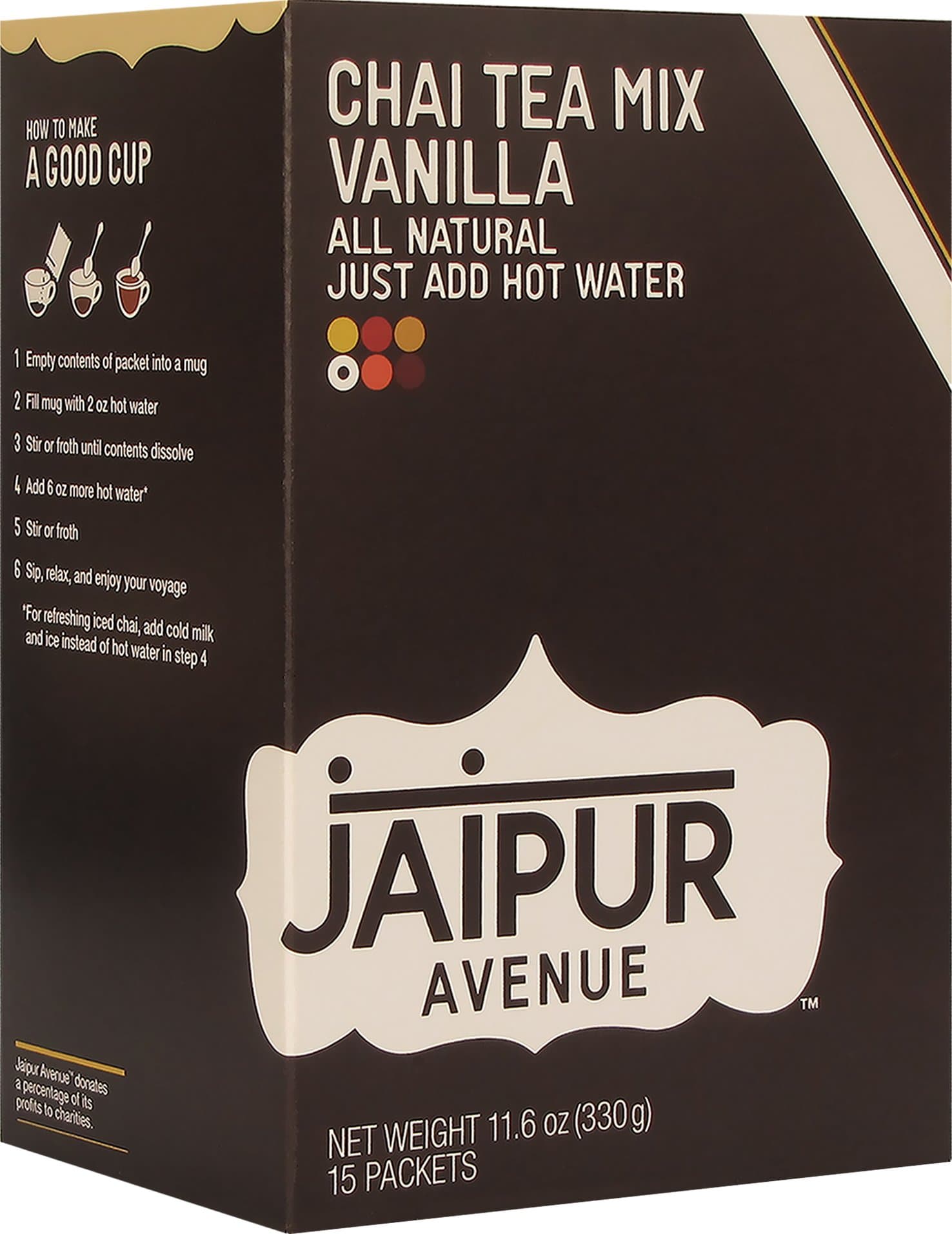 Jaipur Avenue Chai Tea Mix Vanilla (15-Count Box)