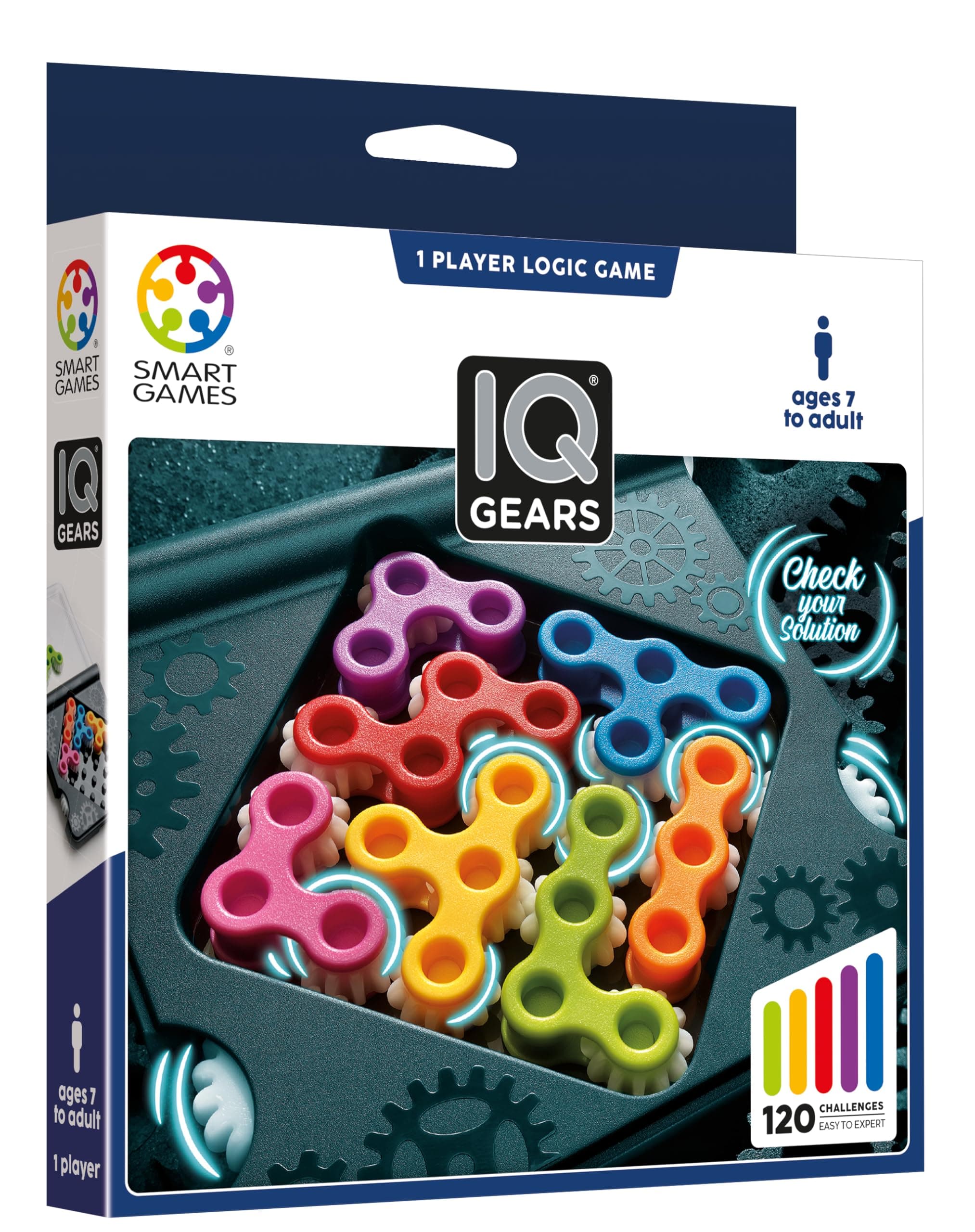 IQ Gears, Puzzle Game with 120 Challenges, 7+ Years