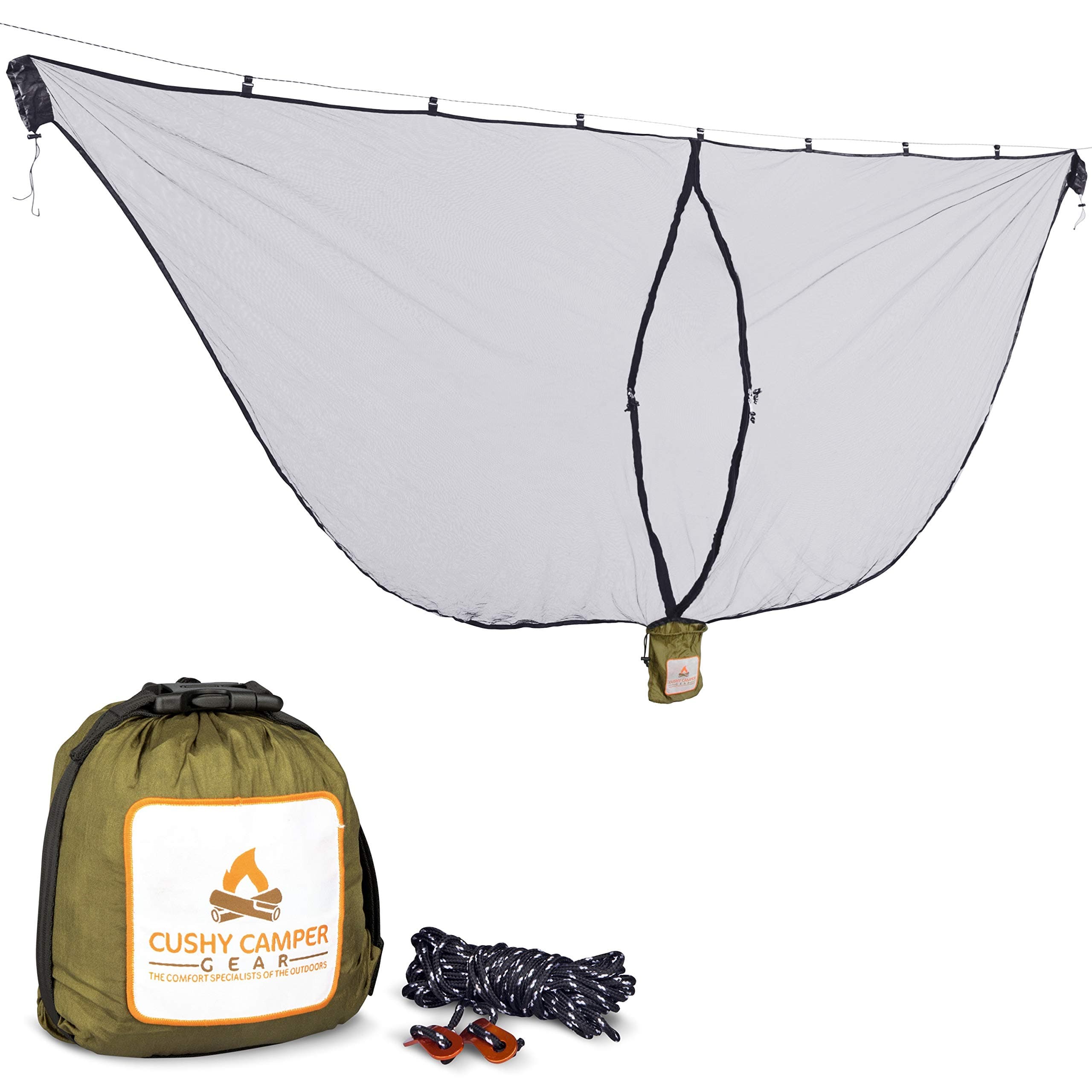 Premium Hammock Mosquito Net - Portable Backpacking Protection - Large Hammock Bug Net Keeps Out Mosquitoes - Ultralight Camping Shelter