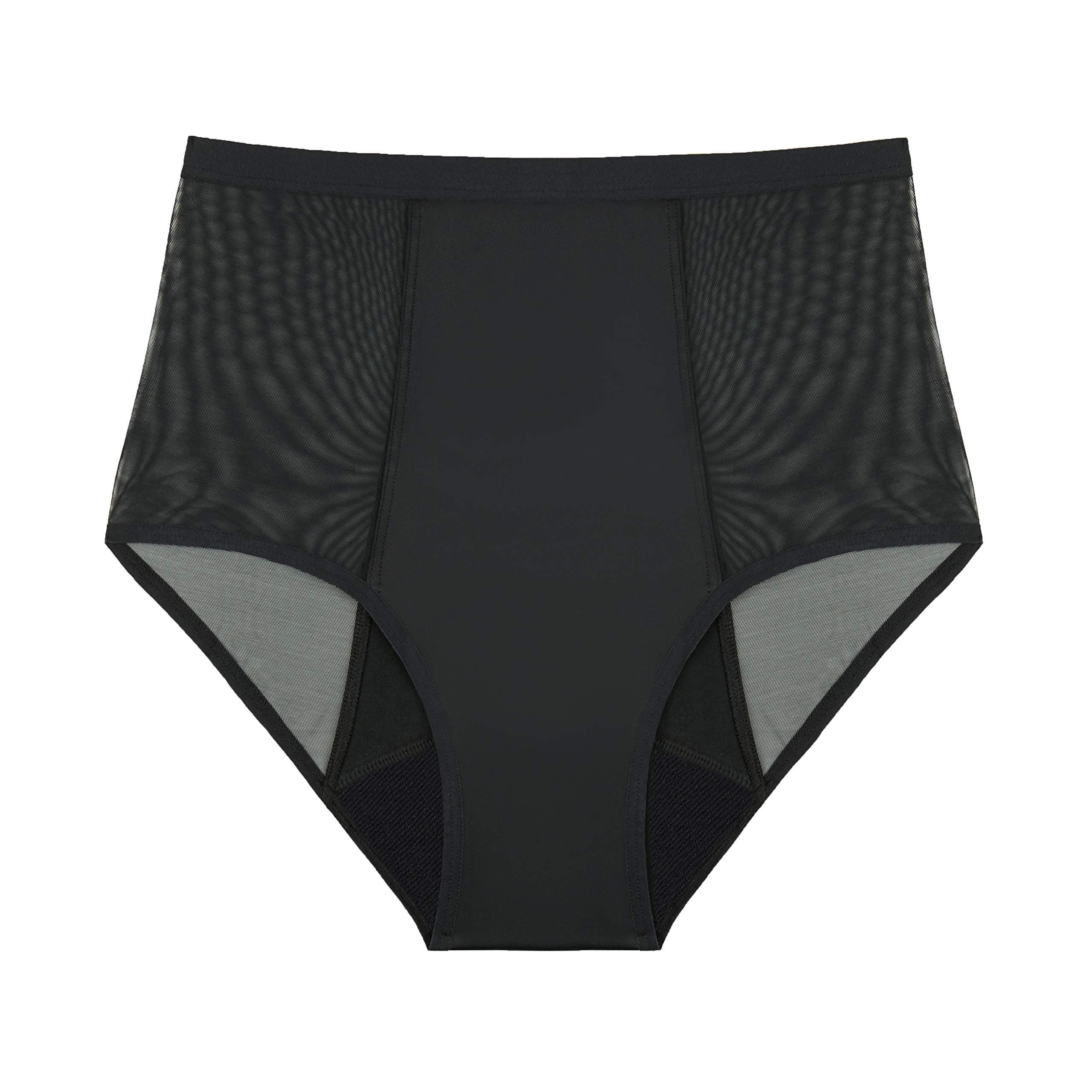 Thinx Hi-Waist Postpartum Underwear | Menstrual Underwear | Absorbent Period Underwear for Women | Period Panties | Super Absorbency Black