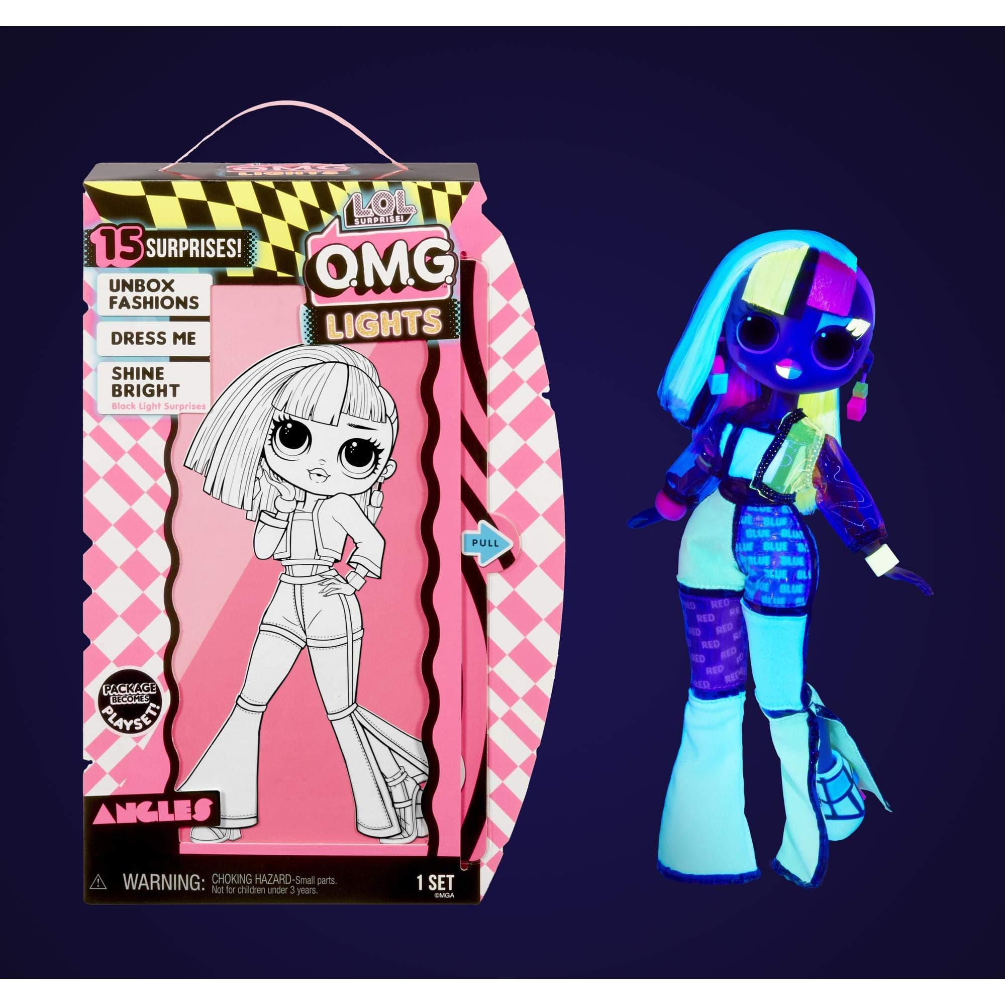L.O.L. Surprise! O. M. G. Lights Angles Fashion Doll with 15 Surprises