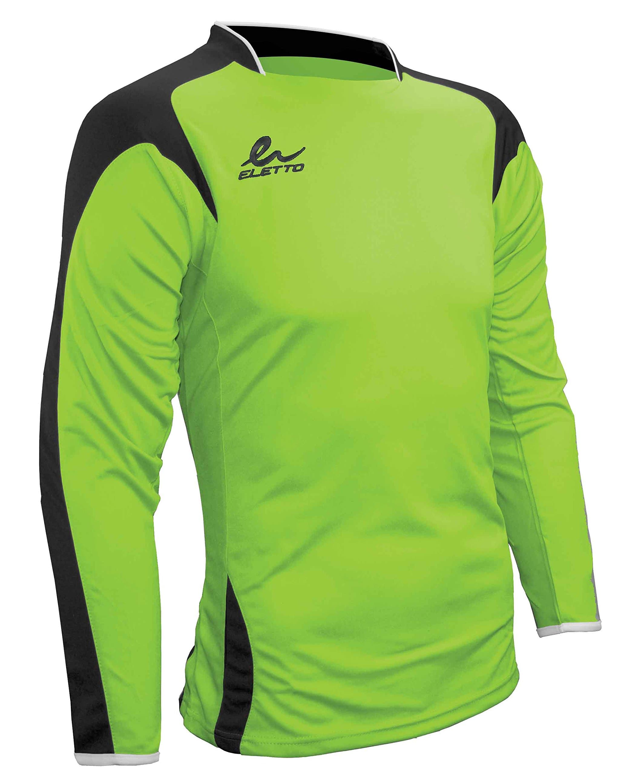 Eletto GK Fly Goalkeeper Jersey L/S (Large Adult, Neon Yellow/Black)