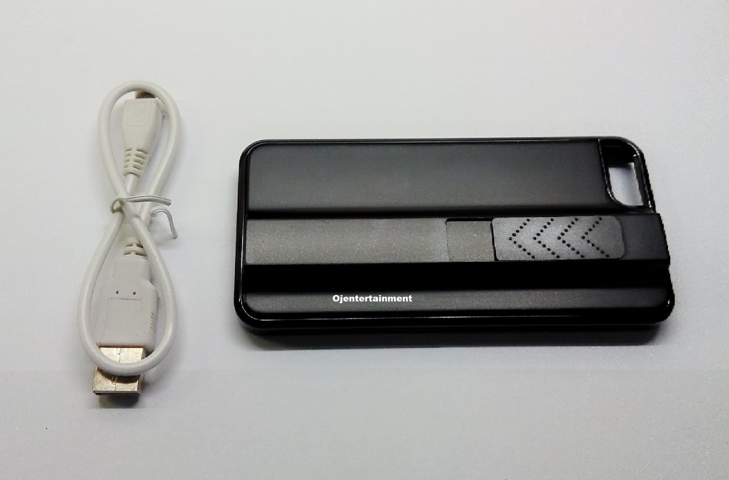 UCGTravel New Arrival stylish hard case with rechargeable lighter phone shell For Iphone 5 5S 5G(Black)