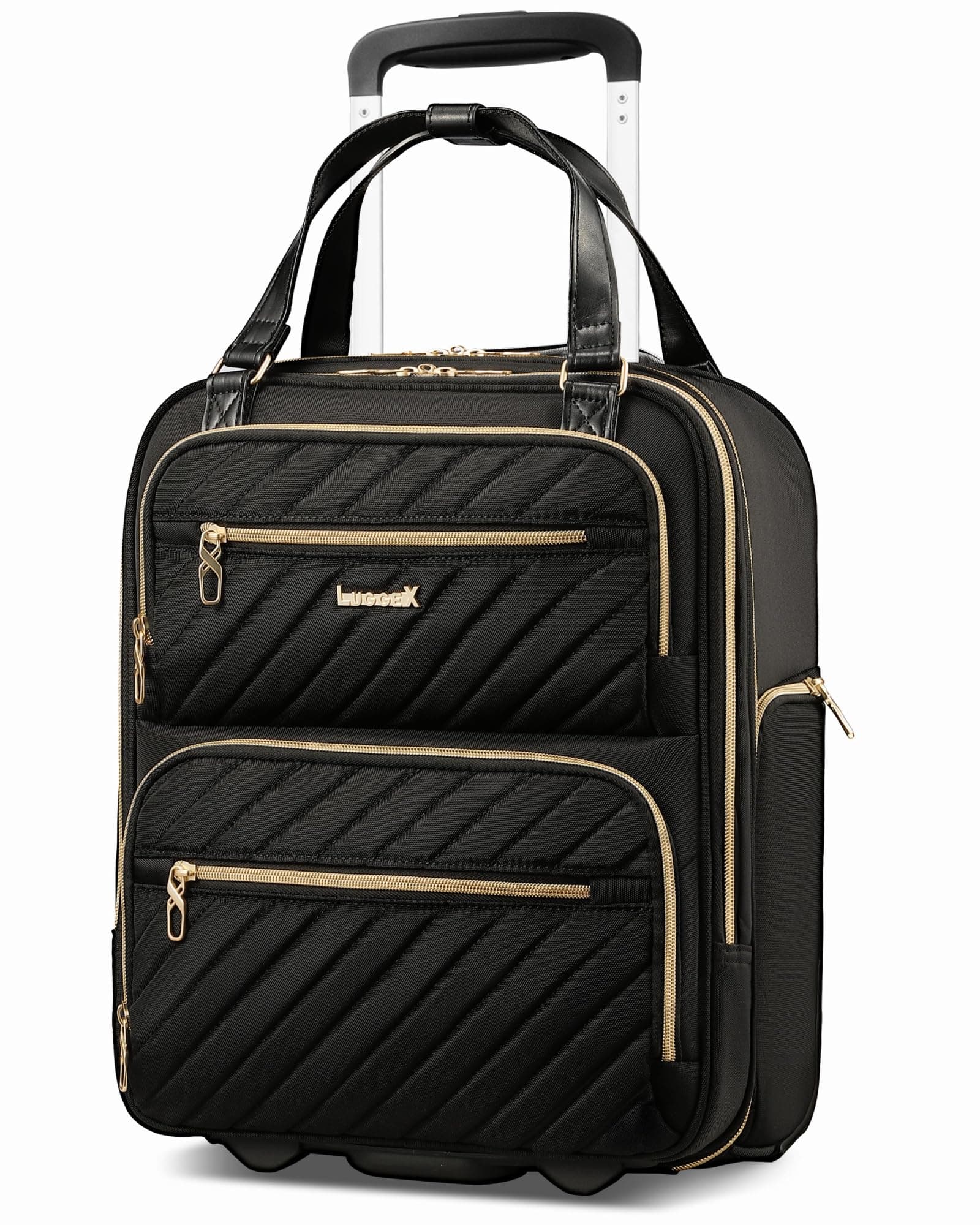 LUGGEX Stylish Underseat Carry On Luggage with Wheels