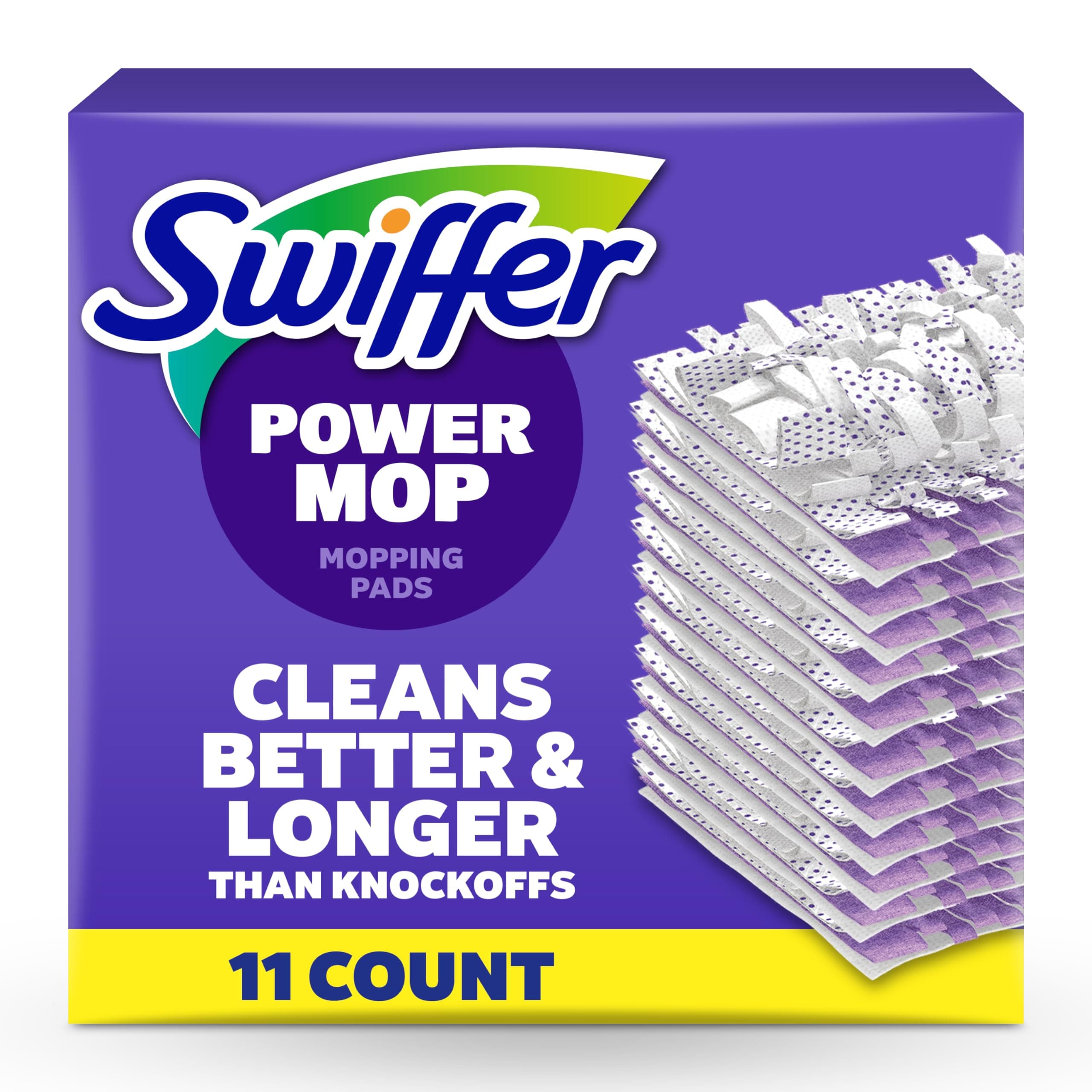 Swiffer PowerMop Multi-Surface Mopping Pad Refills for Floor Cleaning, 11 Count