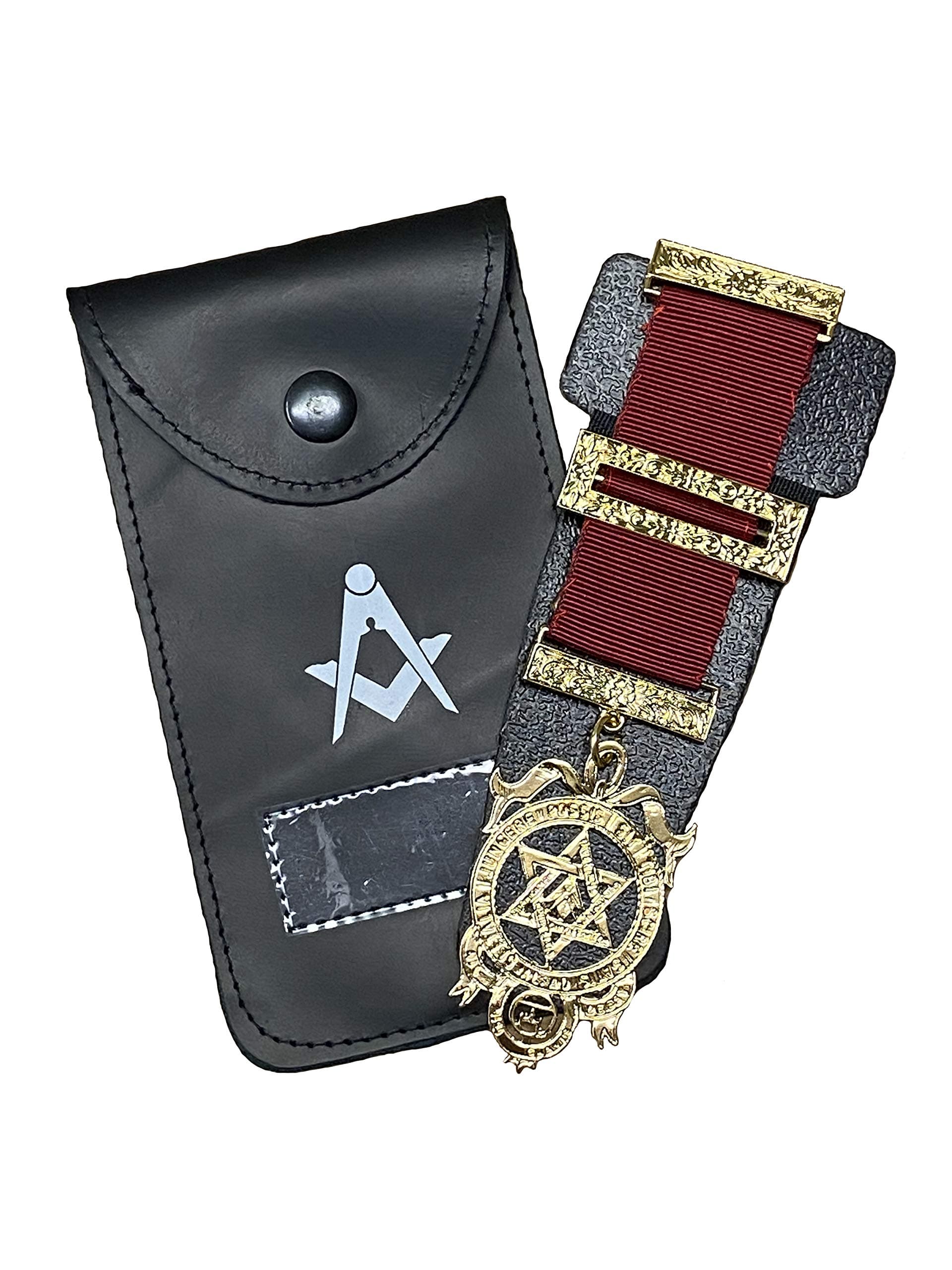 Regalia Store UK Real Leather Masonic Breast Jewel Holder