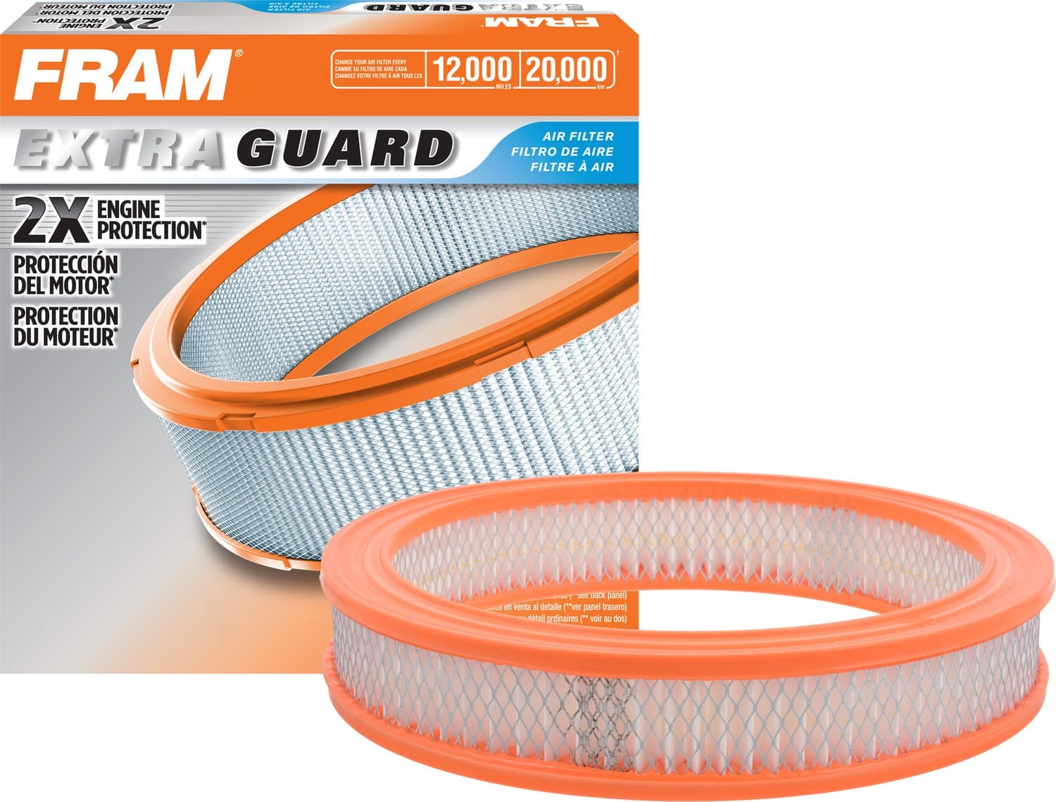 FRAM Extra Guard Engine Air Filter Replacement, Easy Install w/Advanced Engine Protection and Optimal Performance, CA3300 for Select BMW, Ford, Mercury and Porsche Vehicles