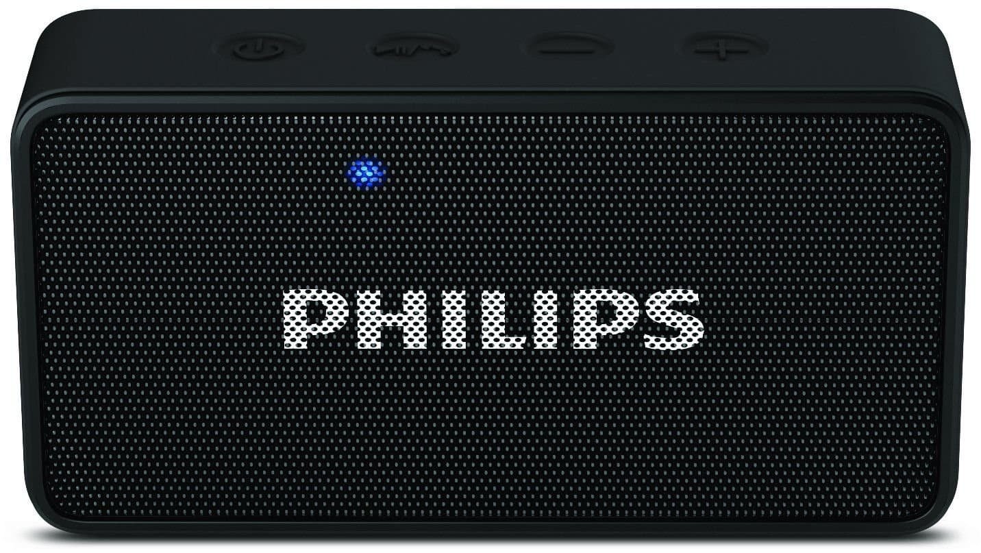 (Renewed) Philips BT64B Portable Bluetooth Speakers (Black)