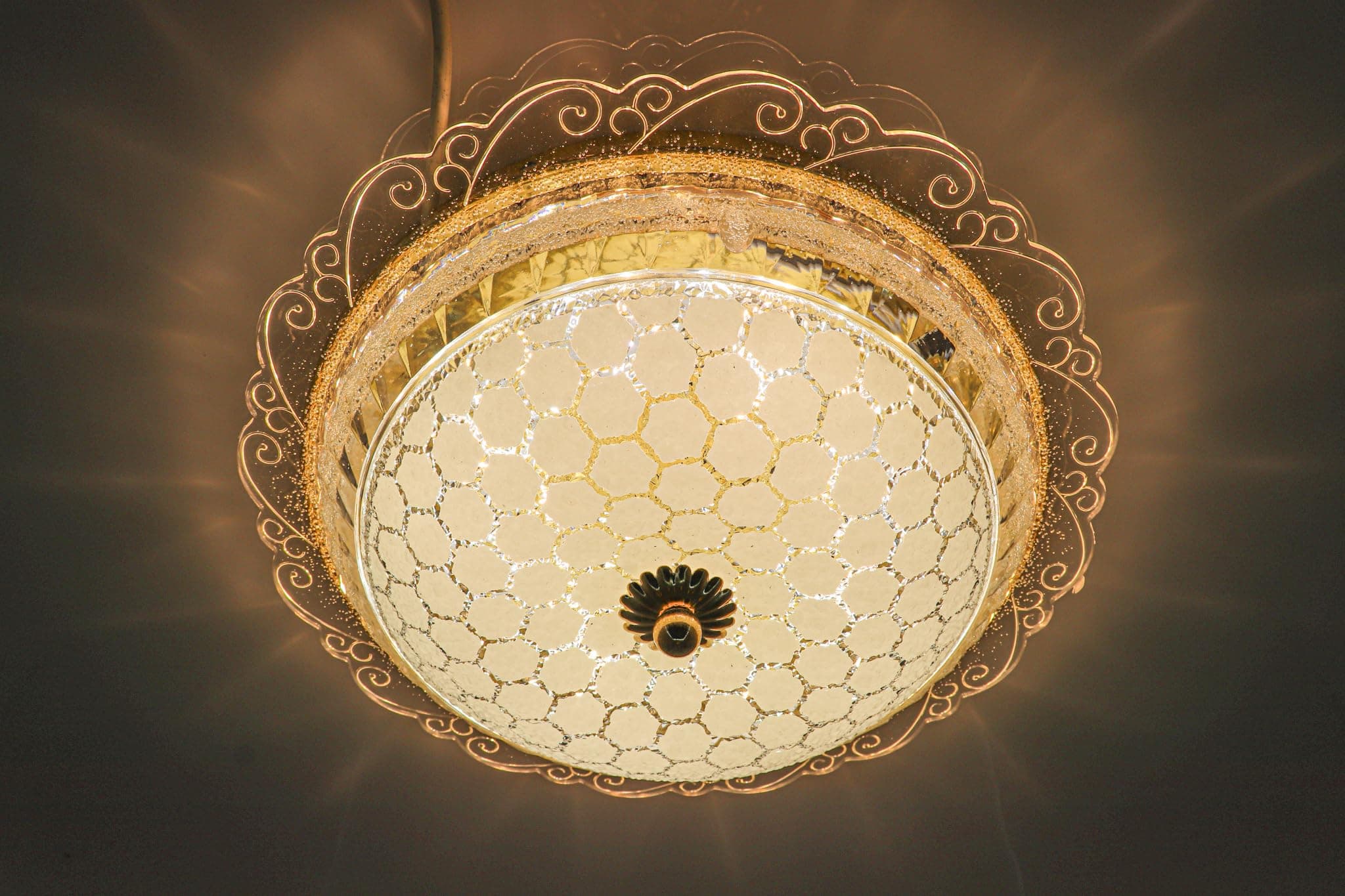 swanart Modern Lighting Chandelier Glass Light for Living Dining Room Round Hanging LED Lights