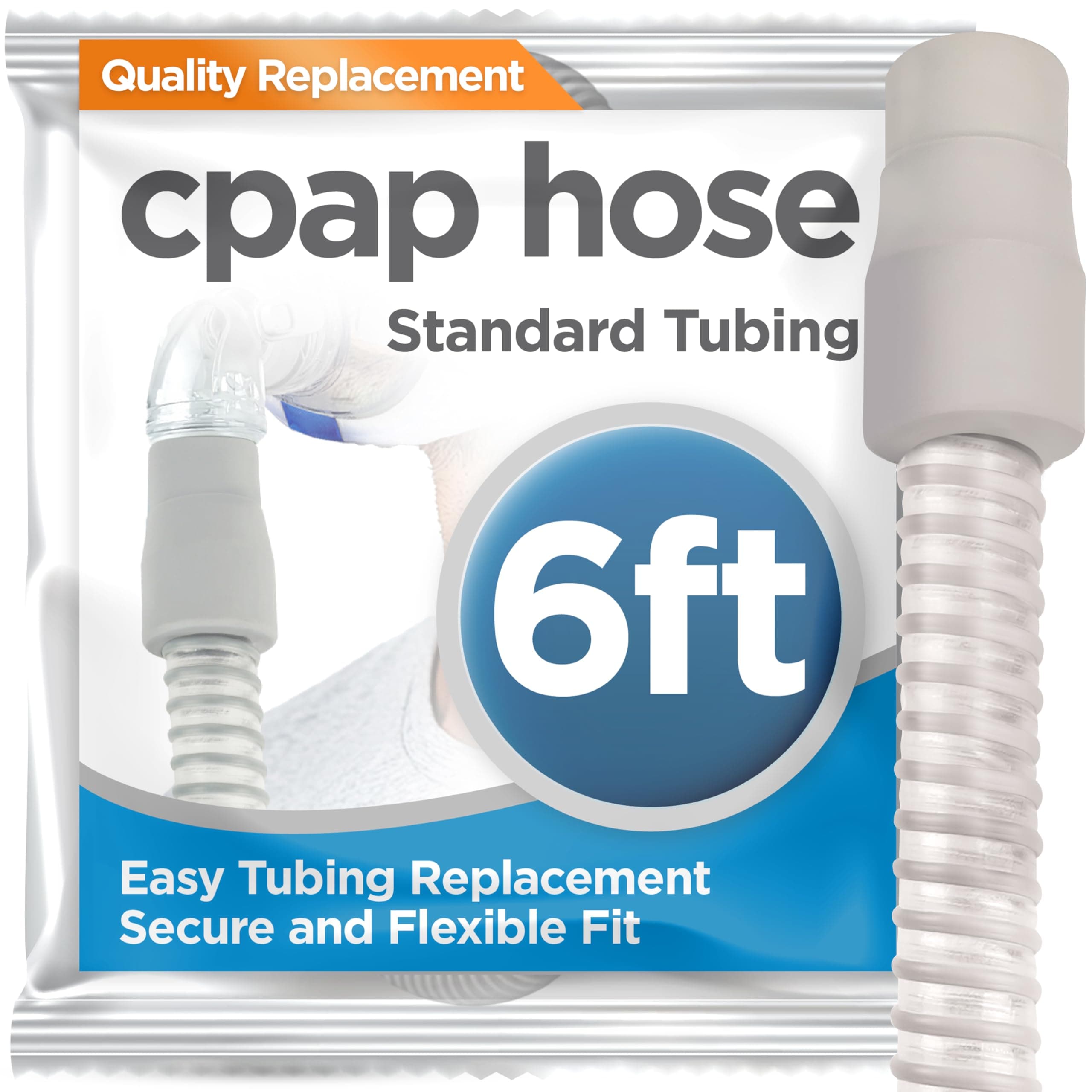 resplabs cpap tubing and Hose Cover (Gray, Standard 22mm)