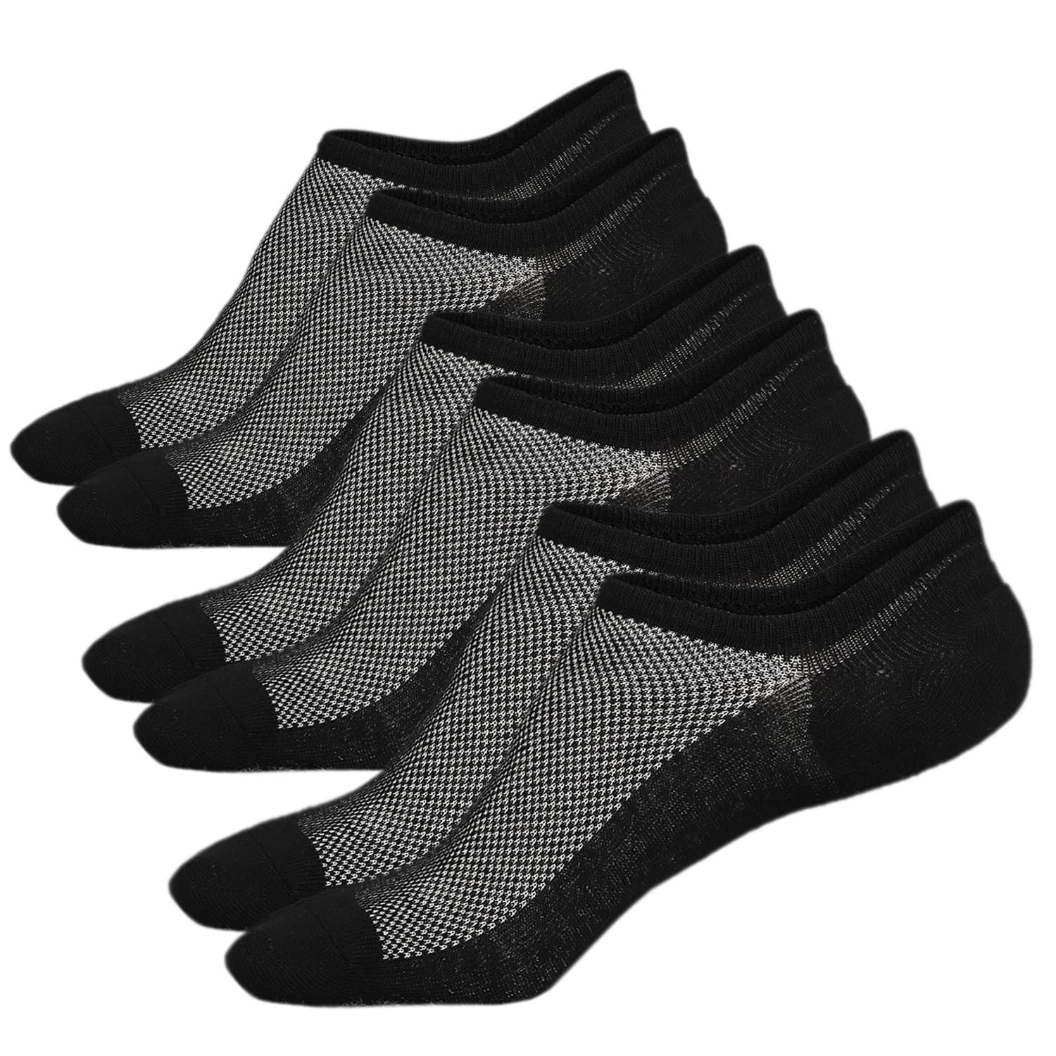 Ueither Mens Cotton Low Cut No Show Casual Ankle Socks Anti-Slip