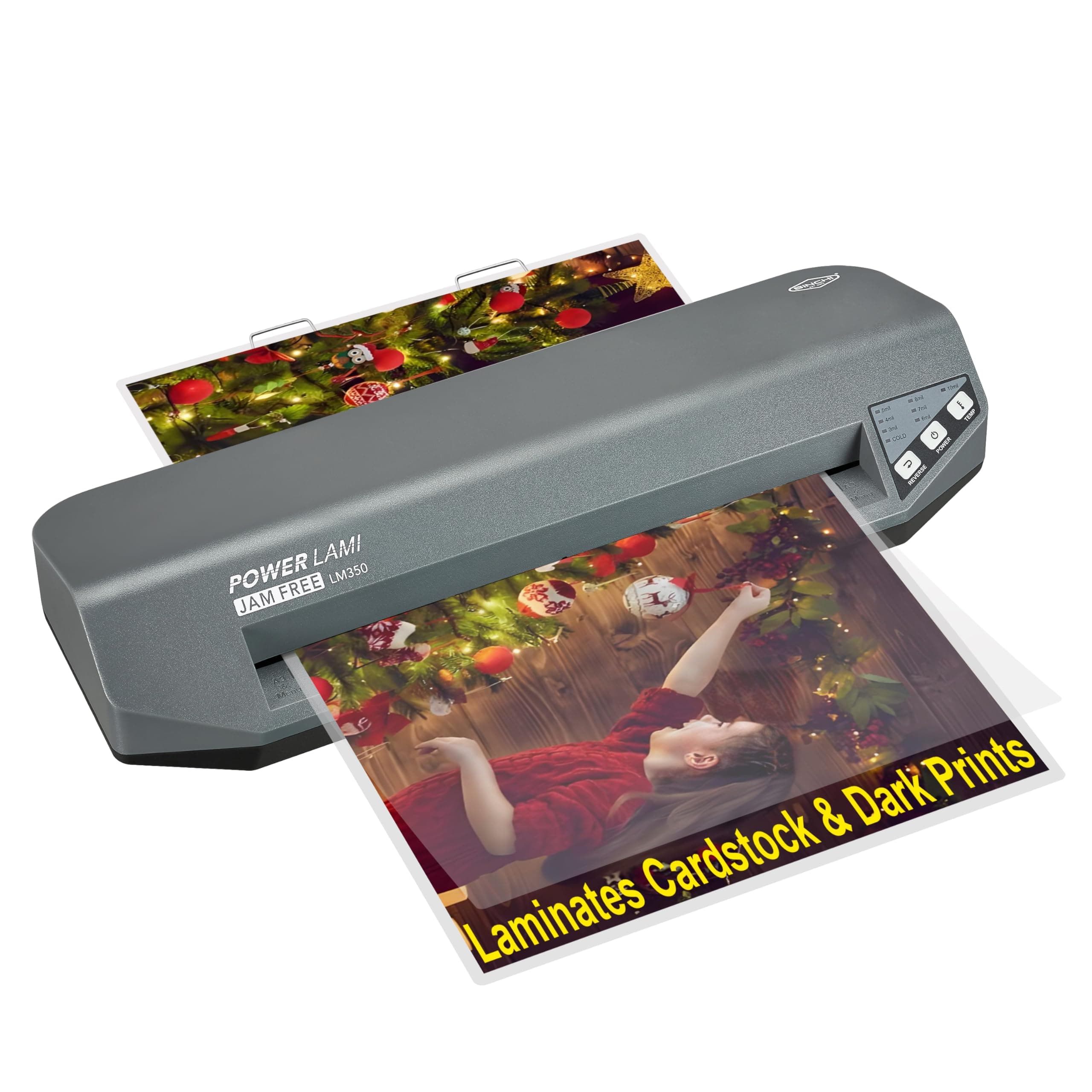 13" Commercial Laminator | 3–10 Mil, 4-Roller, 48s Warm-Up, 17s/Sheet, Heavy Duty No-Jam Design, Works with Cardstock & Dark Prints, Includes 10 Sheets, Ideal for Office, School & Business