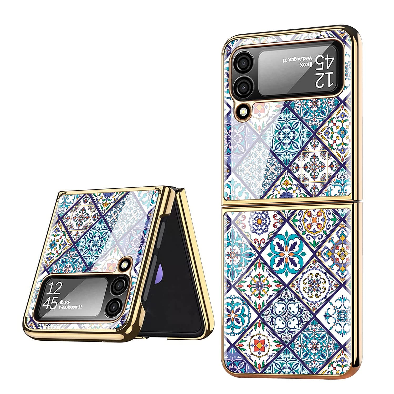 BOUNCEBACK Designer Hard Back Case/Cover for Samsung Galaxy Z FLIP 4 5g / Z FLIP 4 Case Cover (Multicolor|Polycarbonate| Glass)