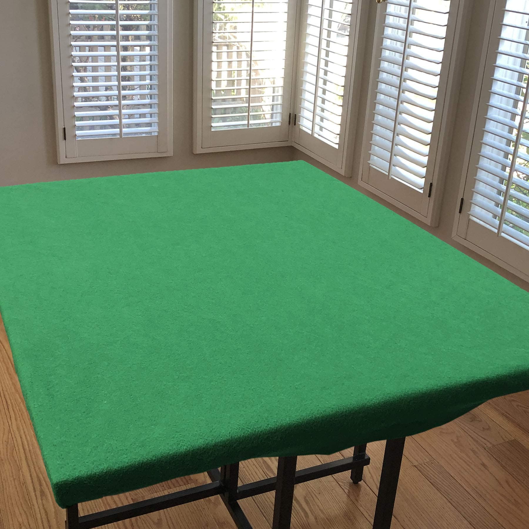 CAIT CHAPMAN HOME COLLECTION Green Felt Game Table Cover Fitting 34"-36" Square Table