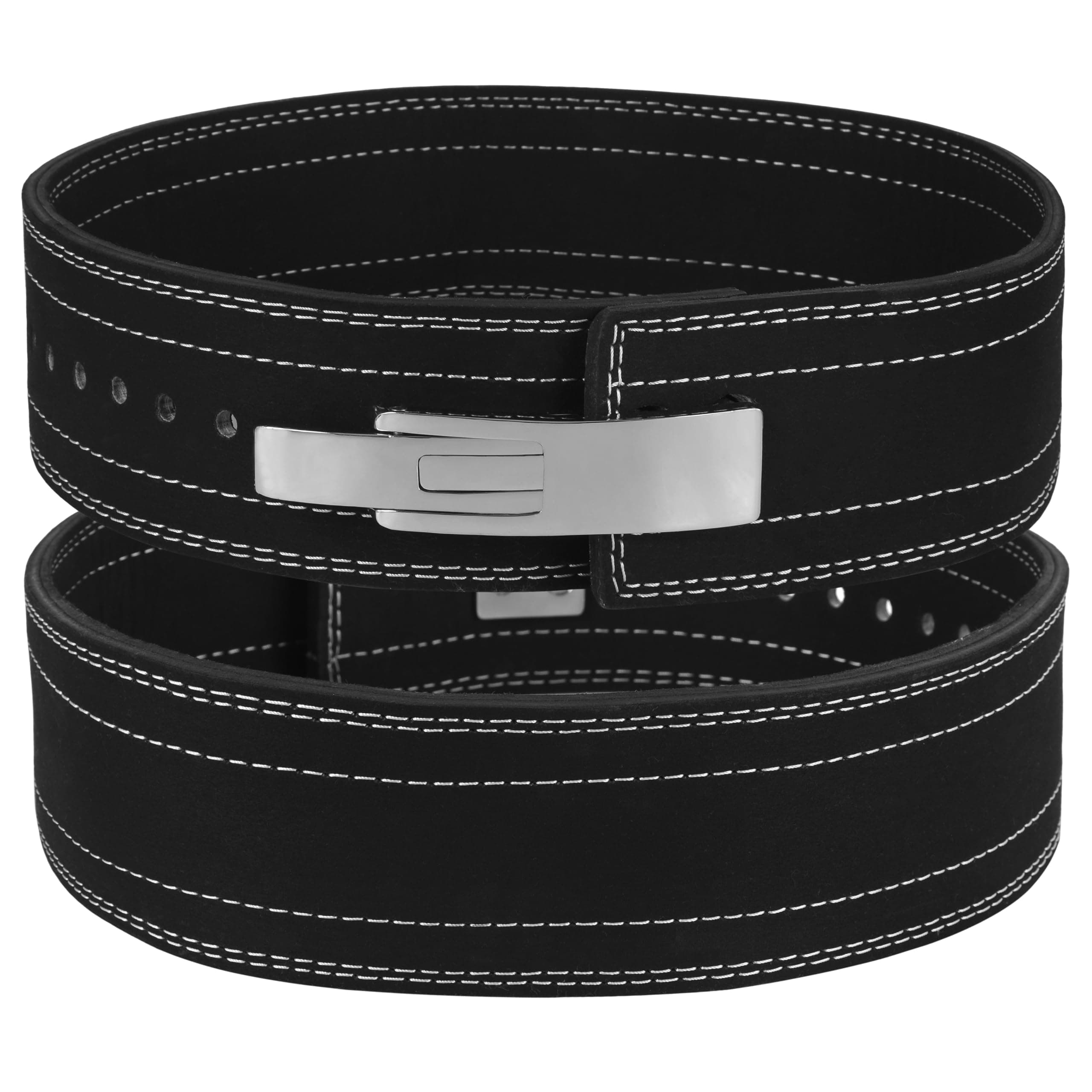 Powerlifting Lever Belt - 9mm IPF Thick Leather Weight Lifting Belt - Ideal for Gym, Training, Squats and Deadlifts (Medium 32"-38")