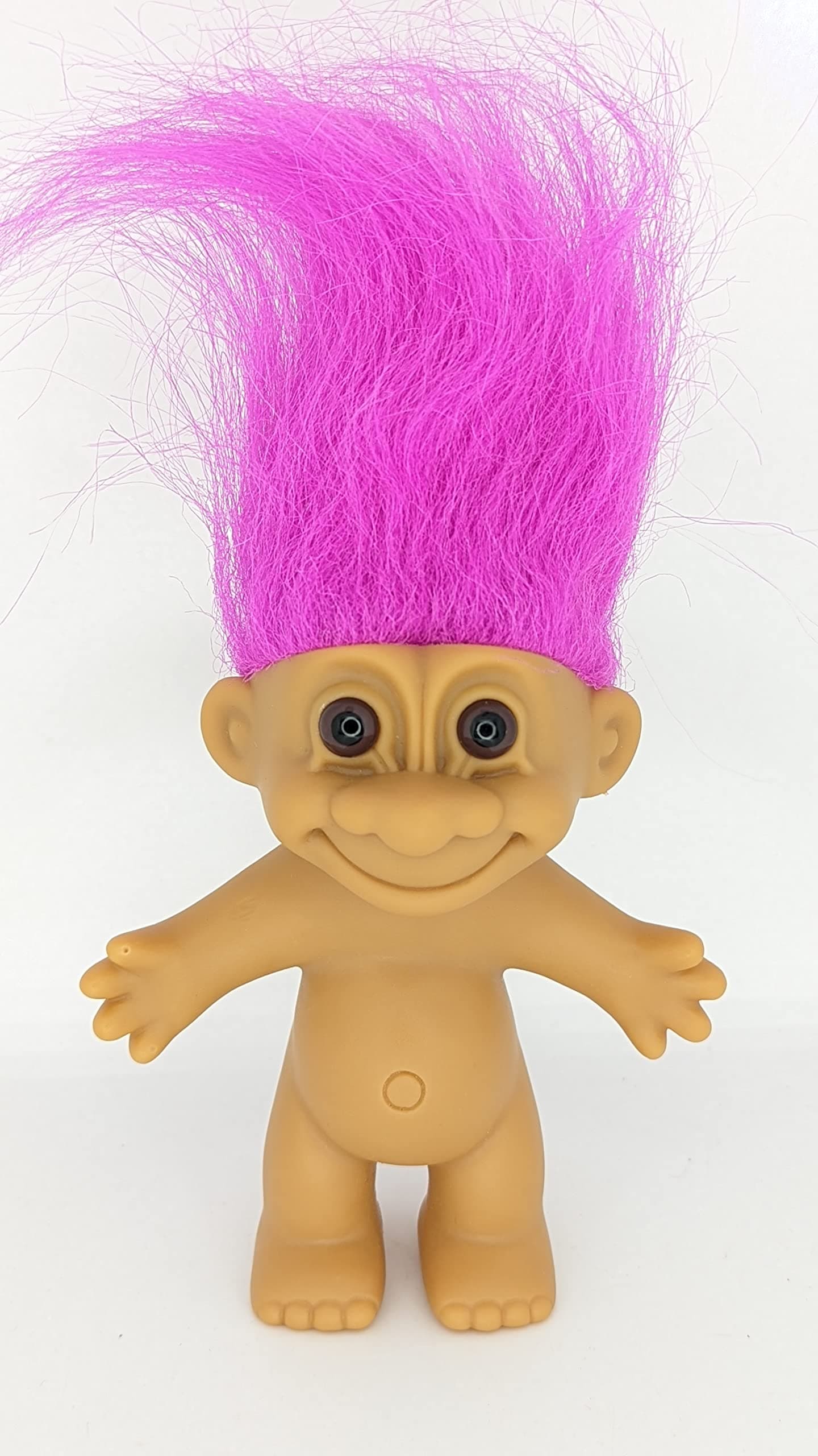 Troll Doll Pink Purple Hair Vintage Retro 5 inches
