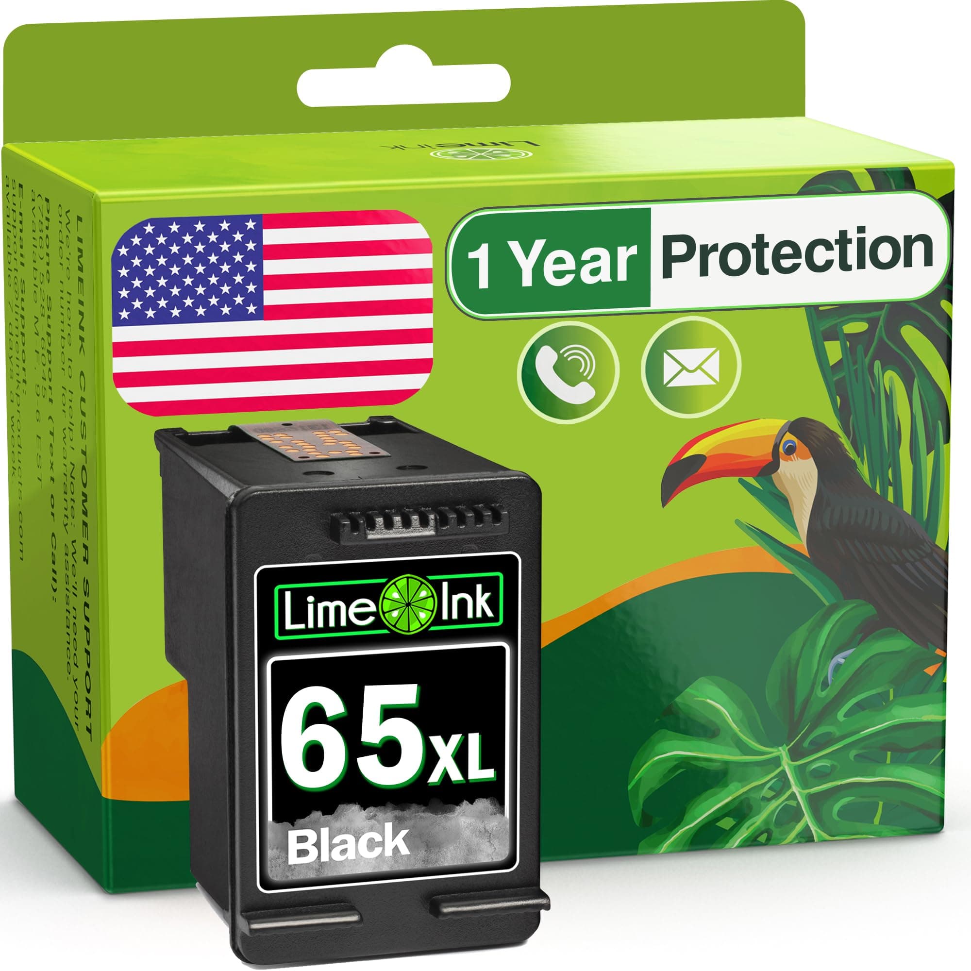 65XL Black Remanufactured Ink Cartridge Replacement for HP Ink 65 HP65 XL HP65XL for Envy 5055 5052 5010 5070 5014 Deskjet 3755 3772 2600 3752 2652 2655 2622 2640 Printers - 1 Black