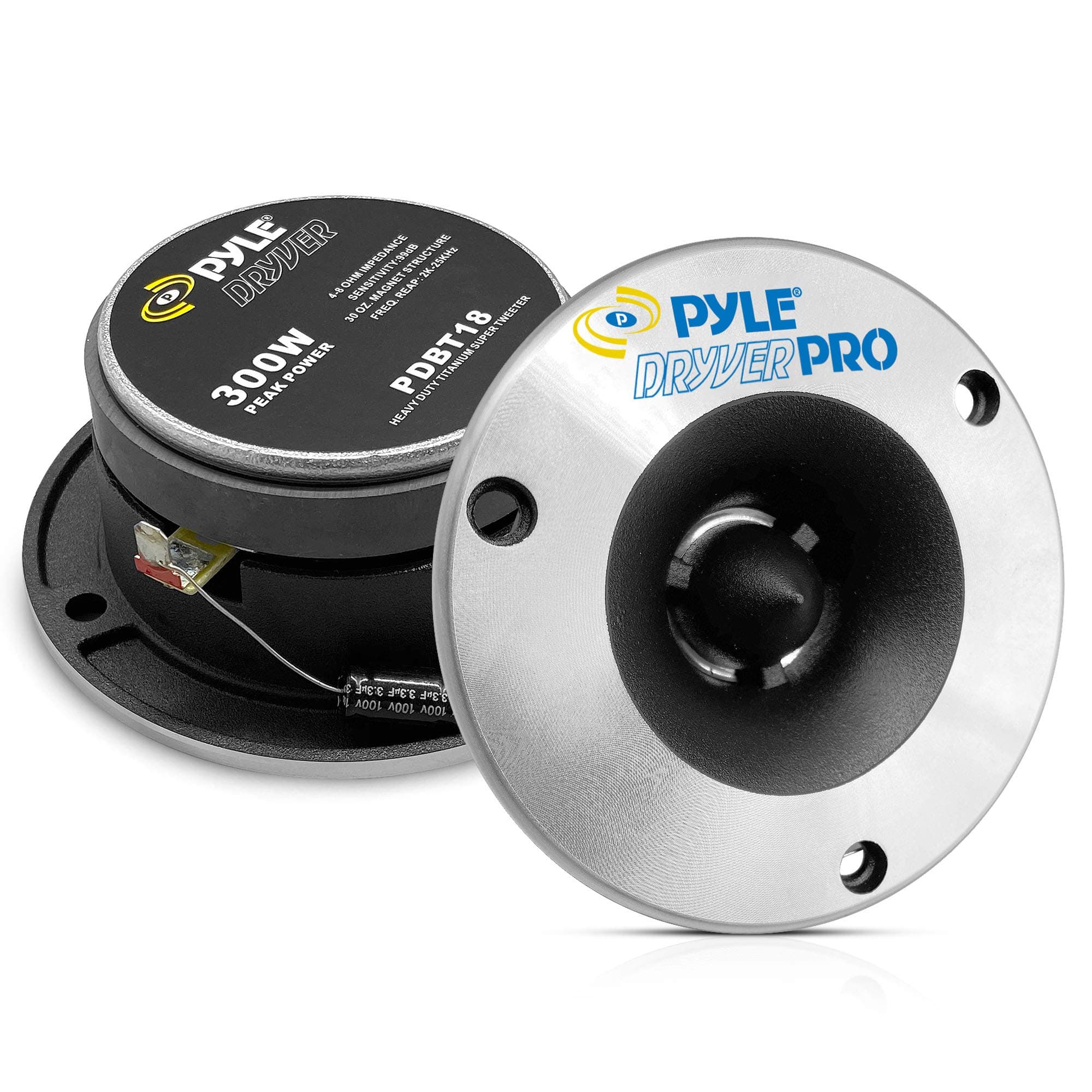 PDBT18 3.75-Inch Aluminum Bullet Titanium Horn Tweeter