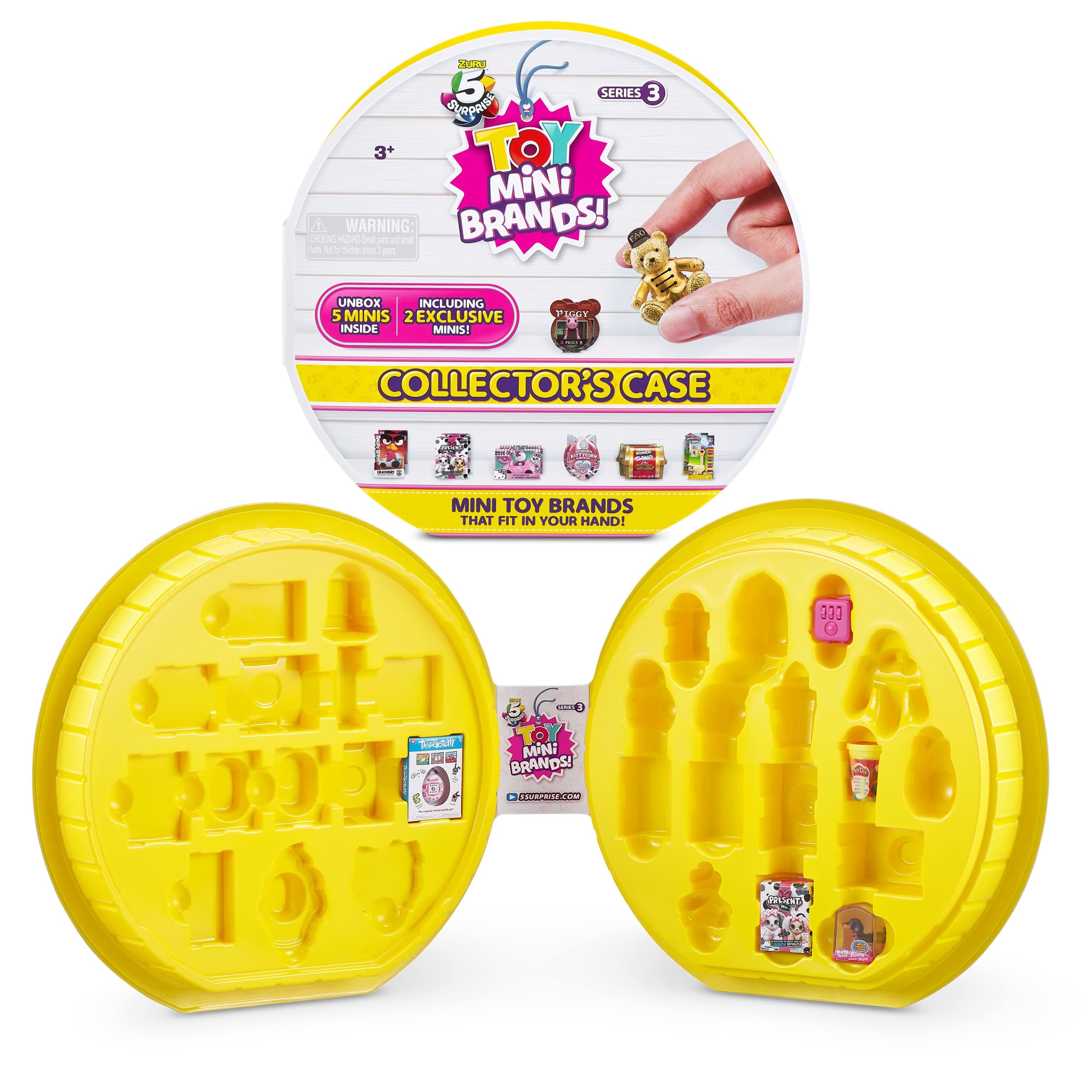 5 Surprise Toy Series 3 Mystery Capsule Real Miniature Brands Collectable Toy (Collector's Case), Contains 5 Minis, Additional Mini's Sold Separately